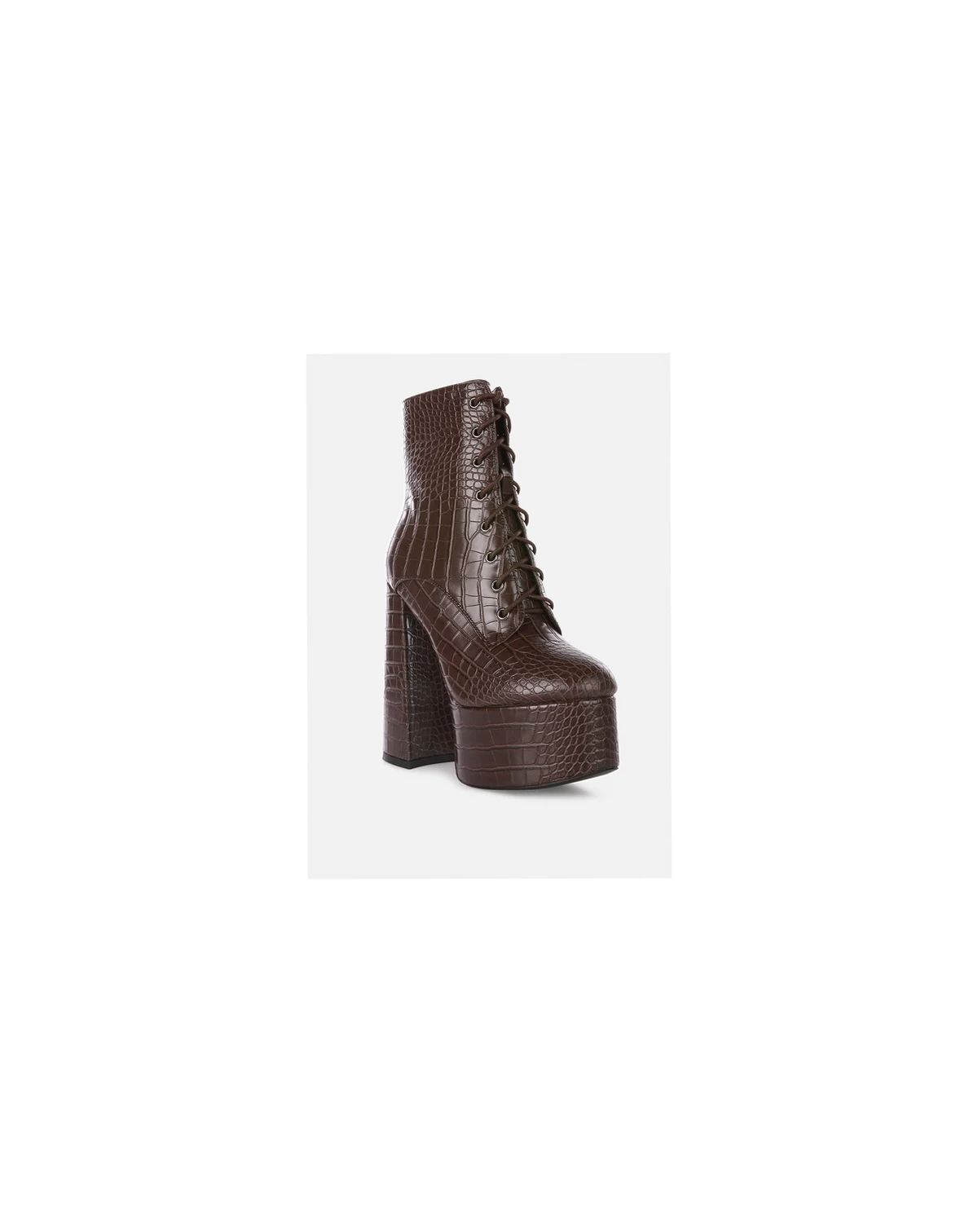 magdalene croc high heel platform boots