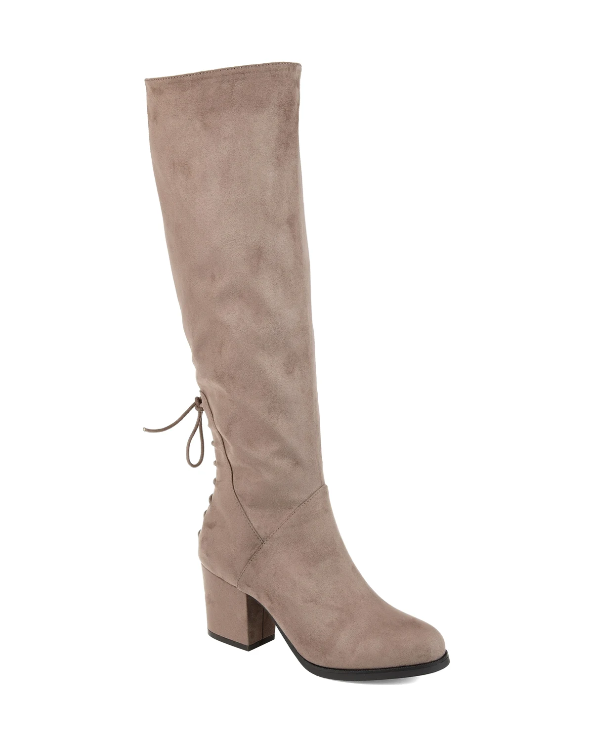 Women's Leeda Wide Calf Lace Up Detail Knee High Boots