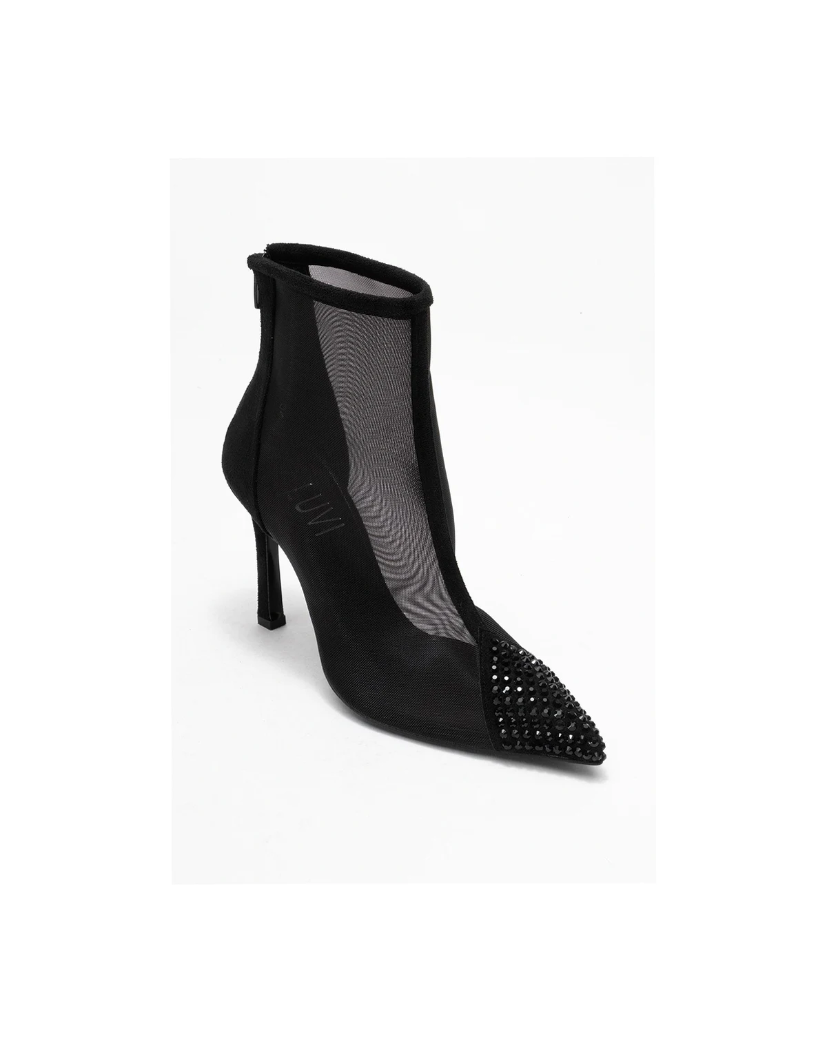 Farella Mesh Embellished Back-Zip Bootie (Women)