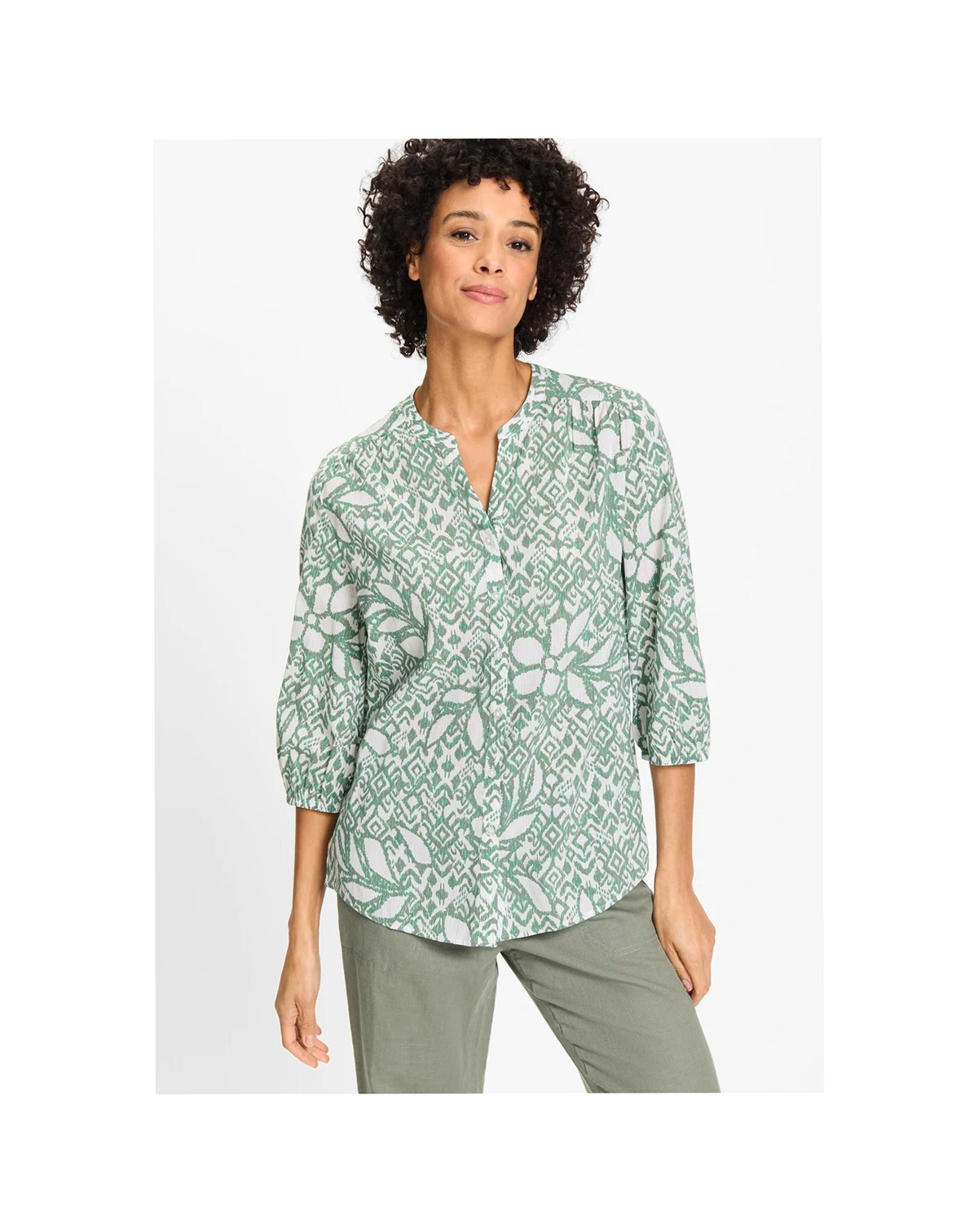 Women's Ikat Print Tunic Shirt
