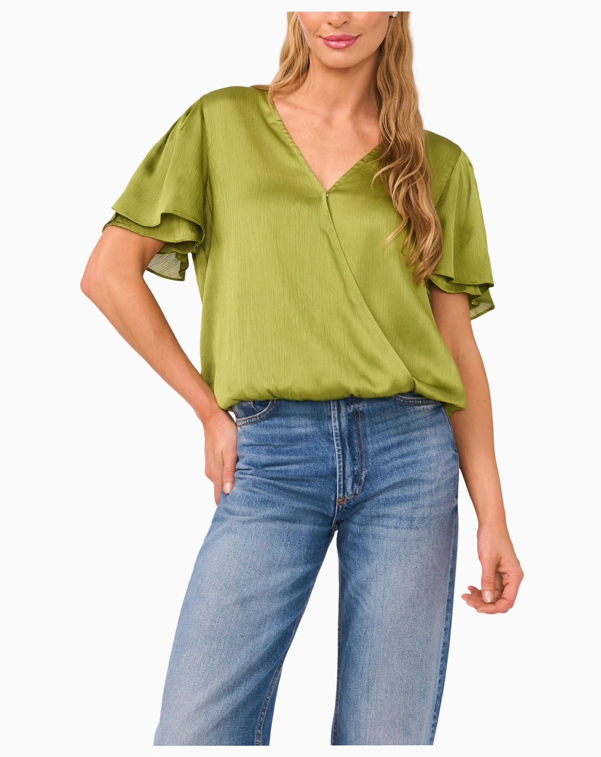 Women's Tulip Sleeve Wrap Top
