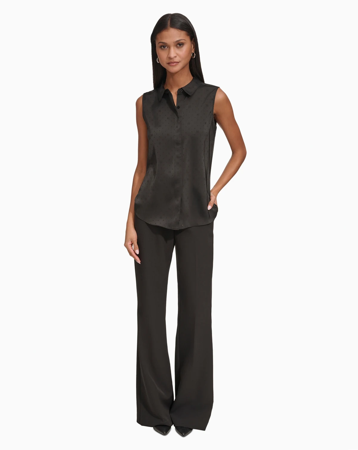 Women's Jacquard Logo Sleeveless Shirt