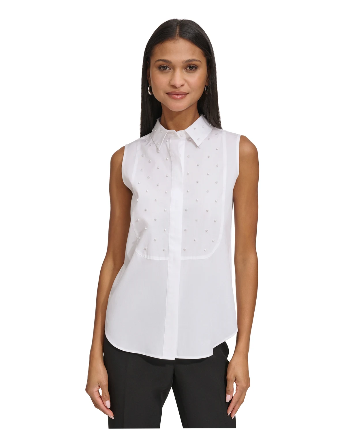Women's Embellished Bib Shirt