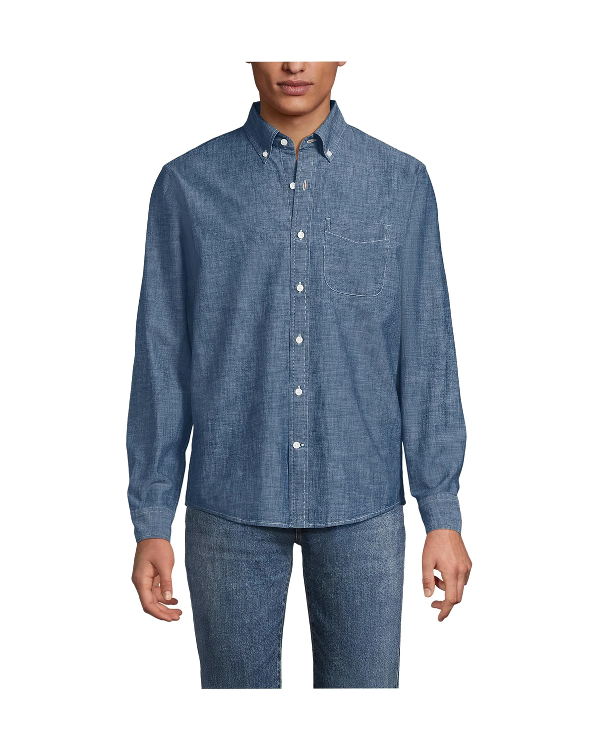 Men's Long Sleeve Chambray Shirt