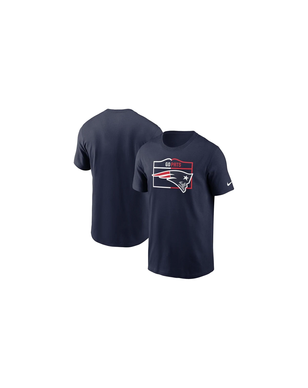Men's Navy New England Patriots Essential Local Phrase T-shirt