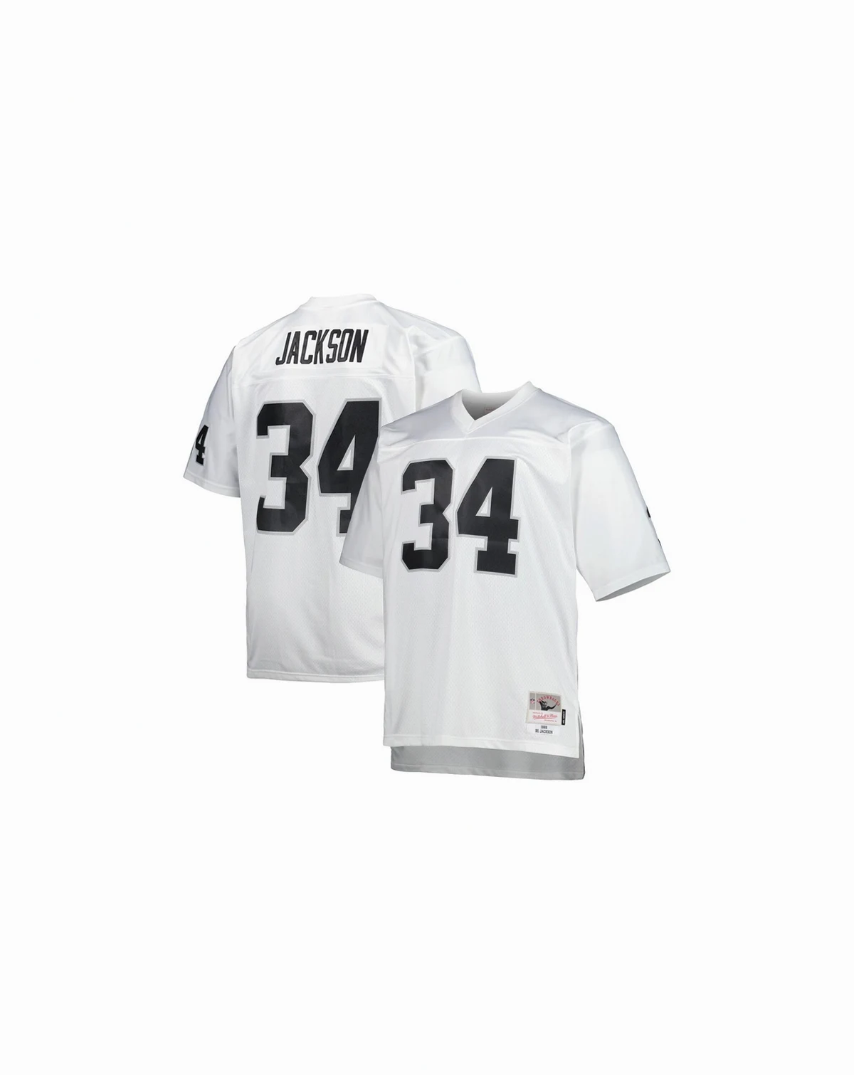Men's Bo Jackson White Las Vegas Raiders Big and Tall 1988 Retired Player Replica Jersey