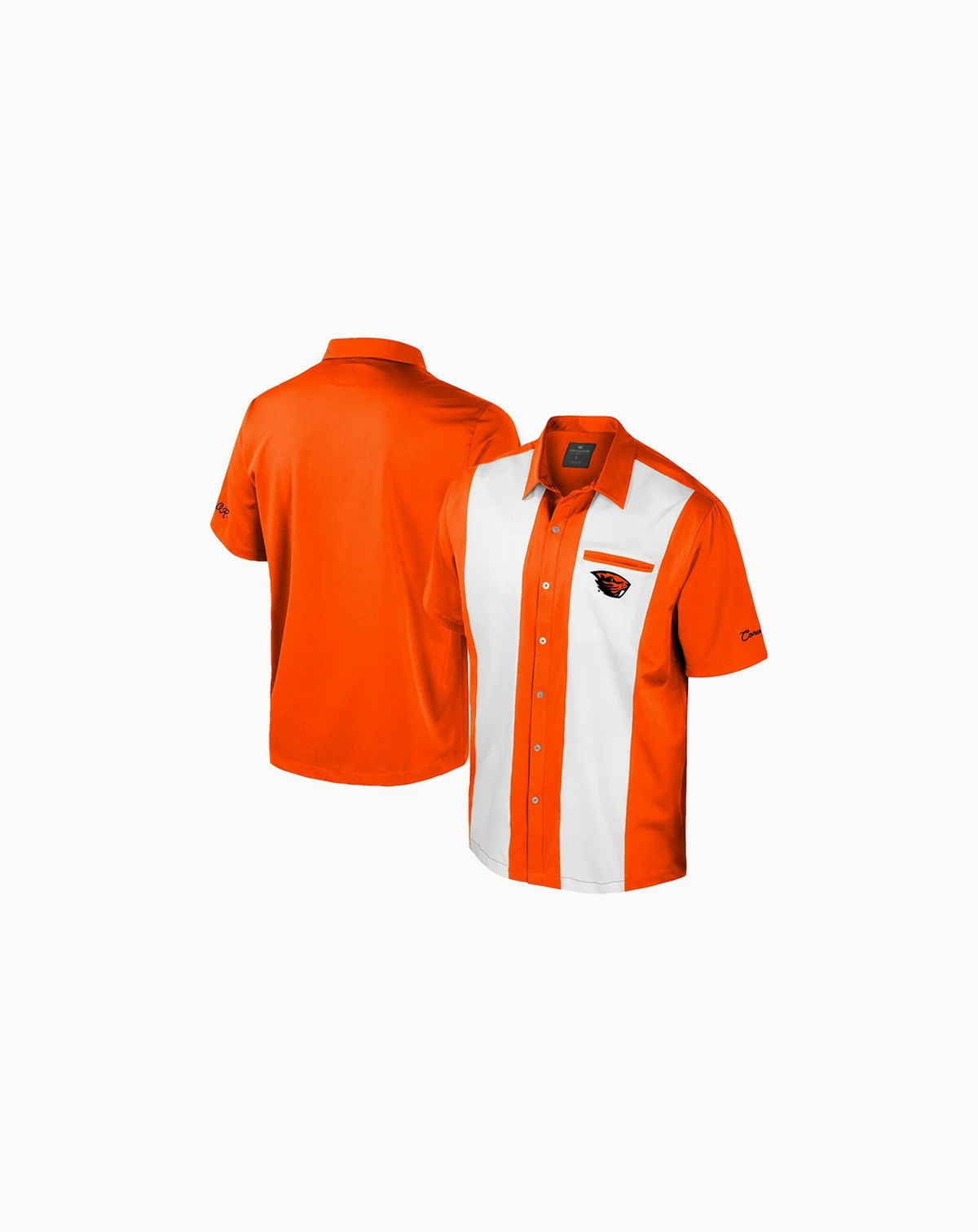 Men's Orange Oregon State Beavers Strike Bowling Button-Up Shirt