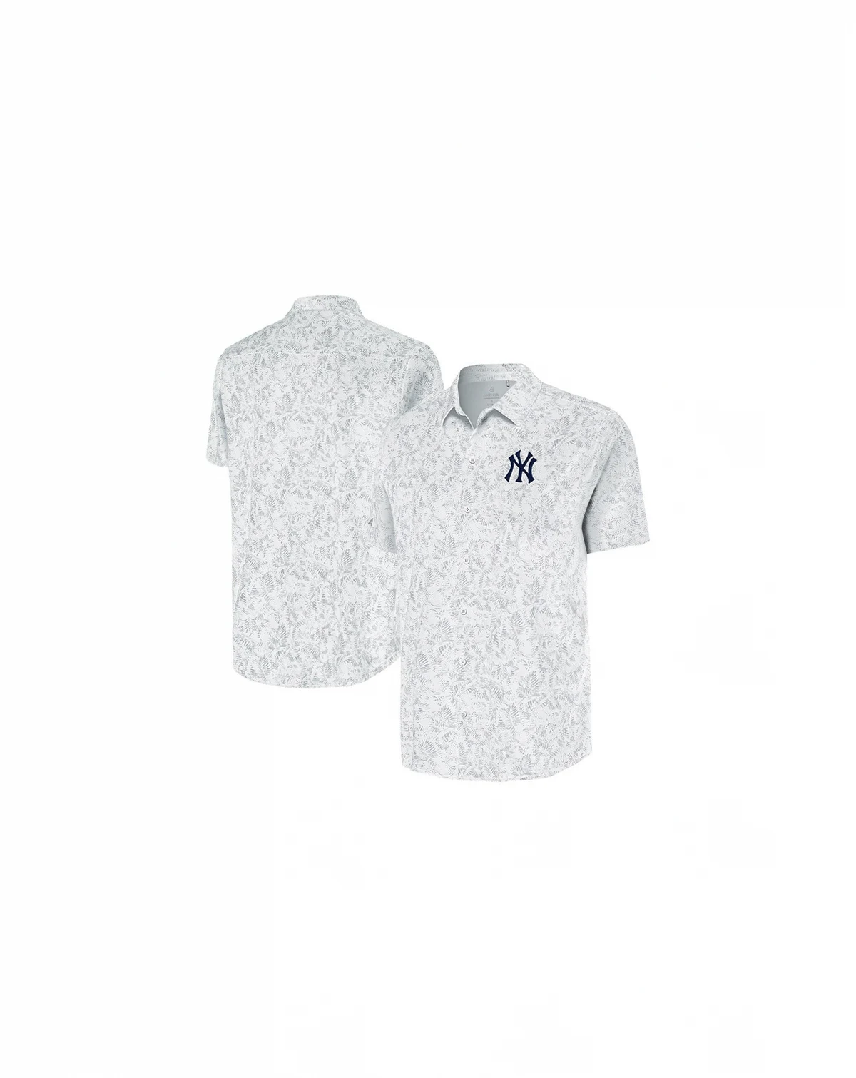 Men's White New York Yankees Lush Button-Up Shirt