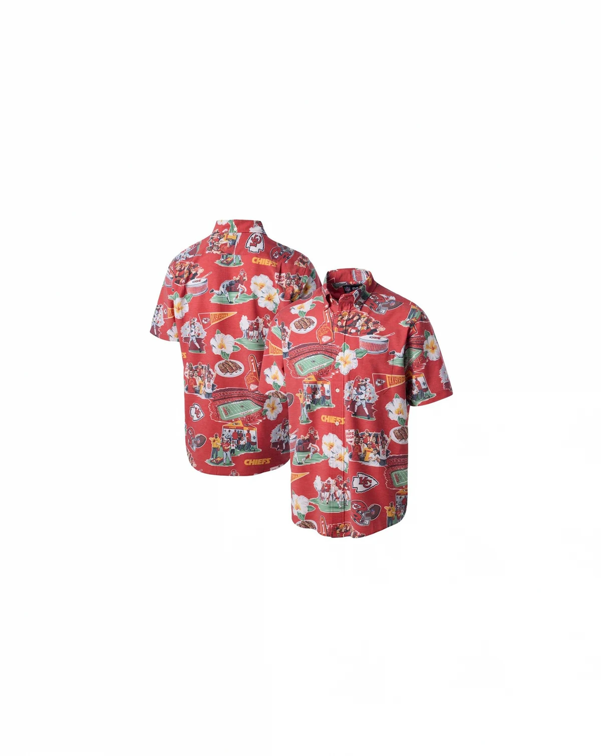 Men's Red Kansas City Chiefs Scenic Button-Down Shirt