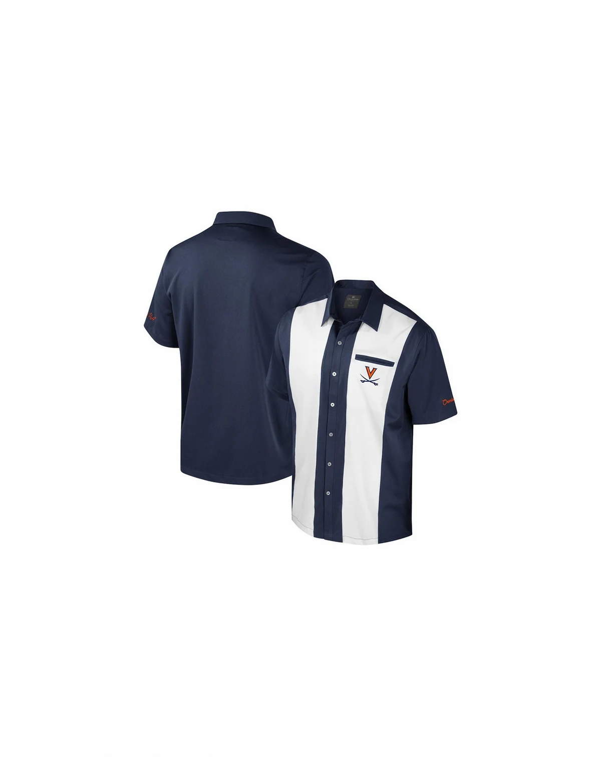 Men's Navy Virginia Cavaliers Strike Bowling Button-Up Shirt