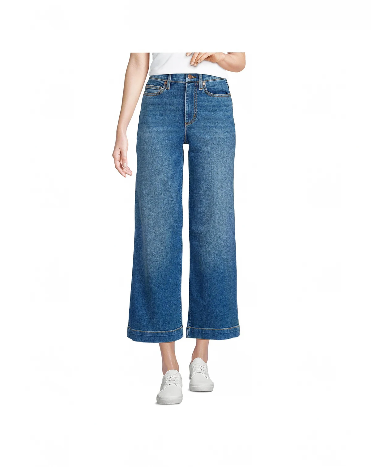 Women's Recover Denim High Rise Wide Leg Crop Jeans