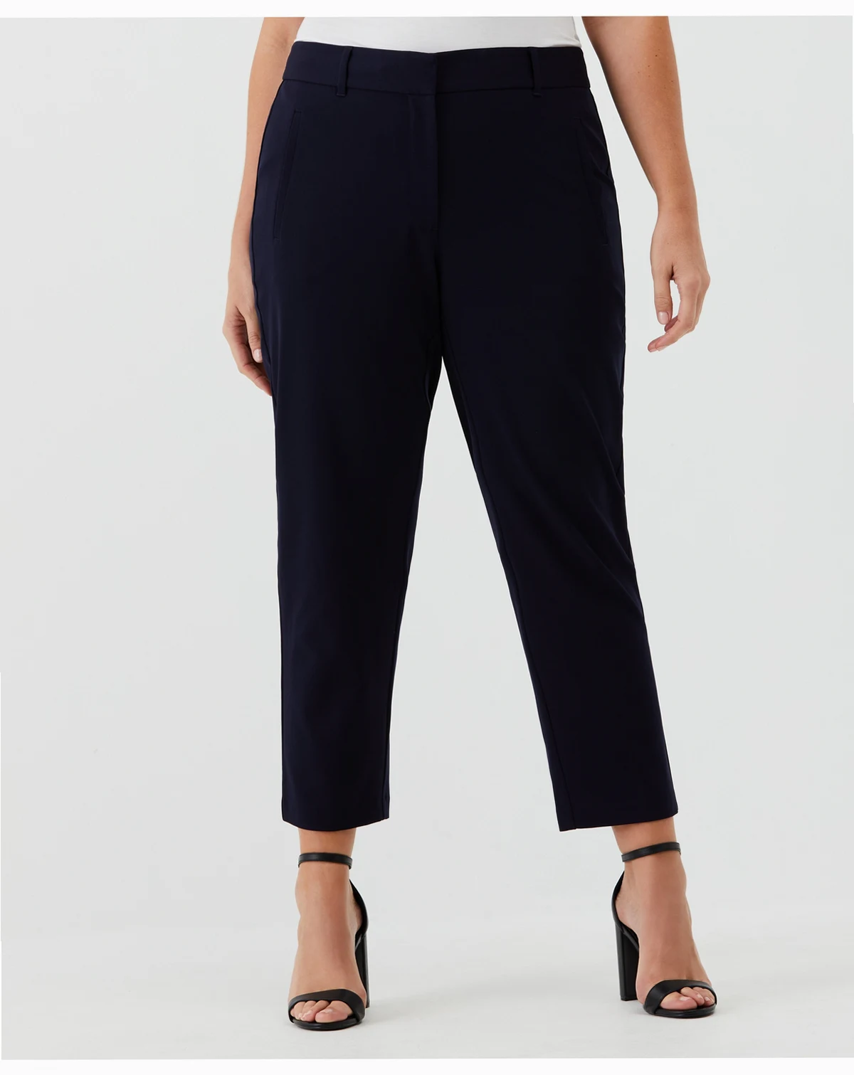 Plus Size Straight Leg Ankle Pants