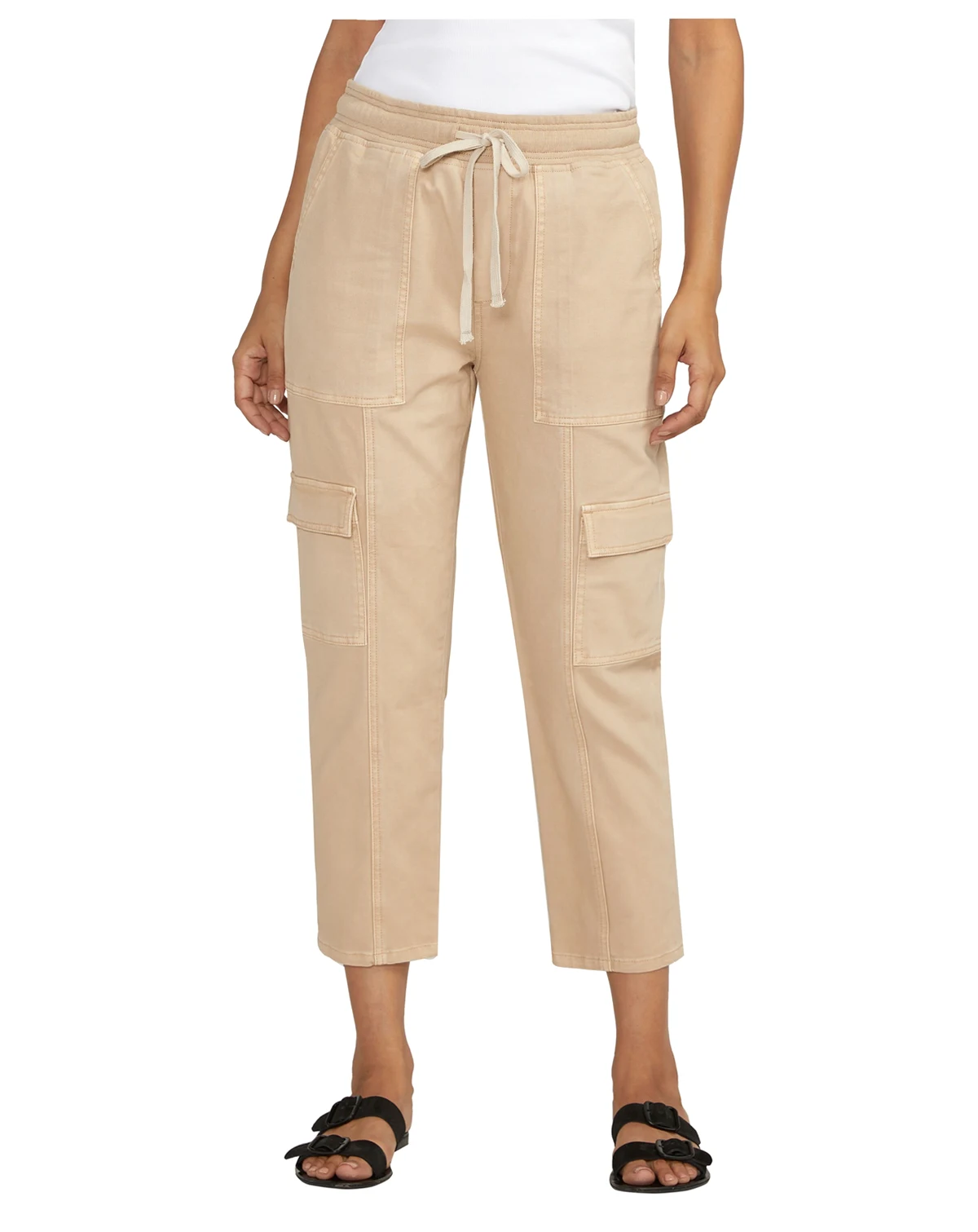 Women's Textured Cargo Cropped Pants
