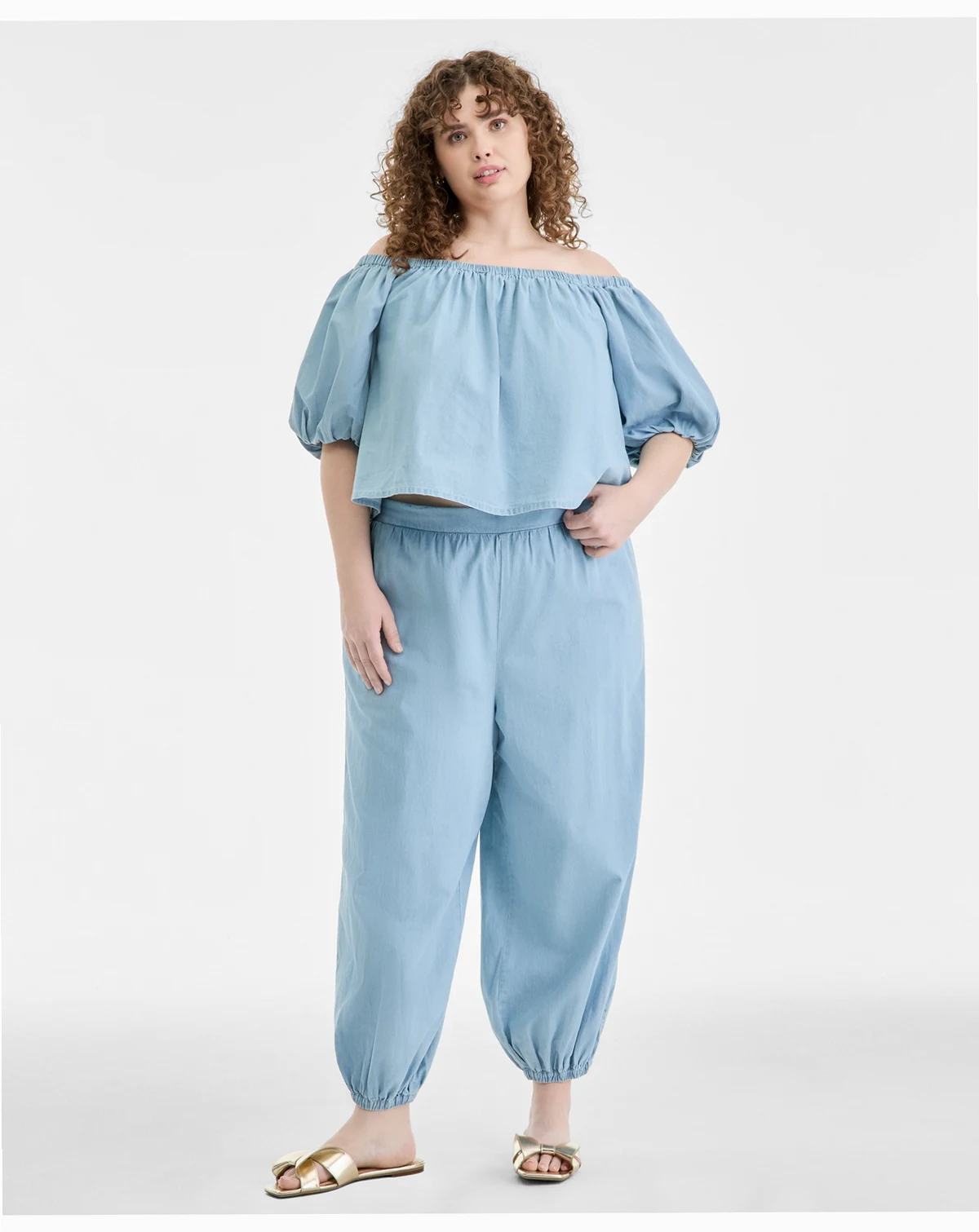 Plus Size High Rise Elastic Waist Pants, Macy's Exclusive