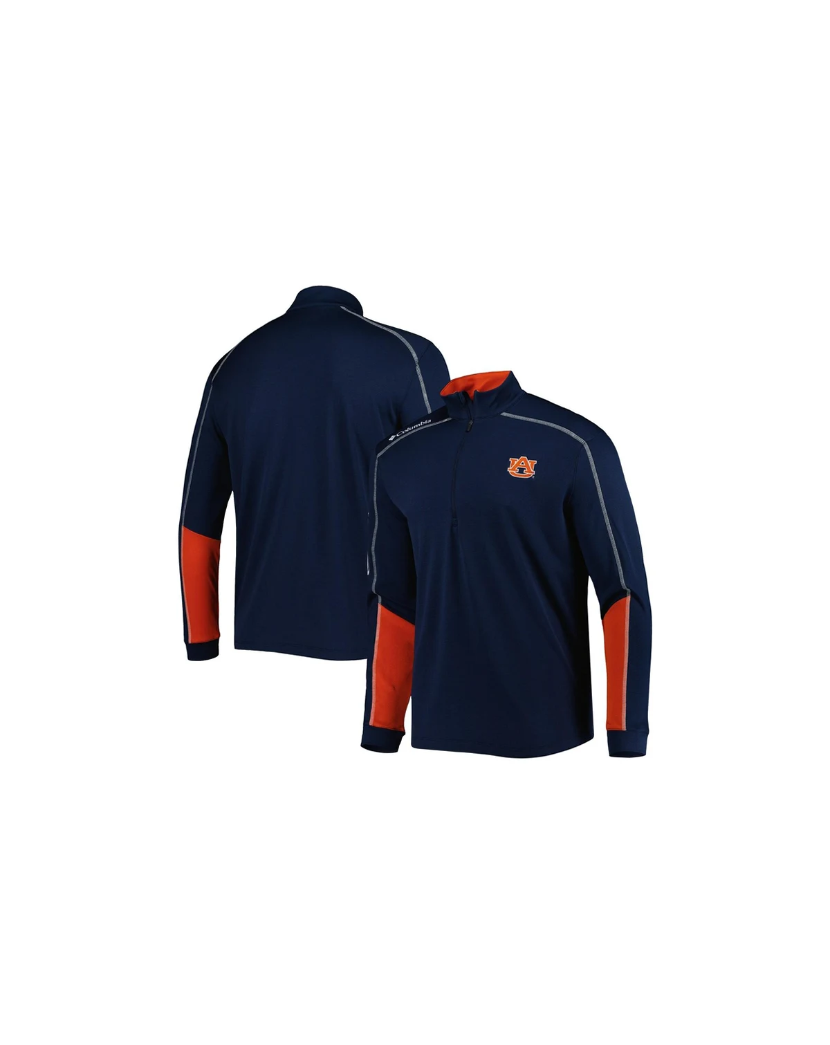 Men's Navy Auburn Tigers Shotgun 2.0 Omni-Wick Quarter-Zip Jacket