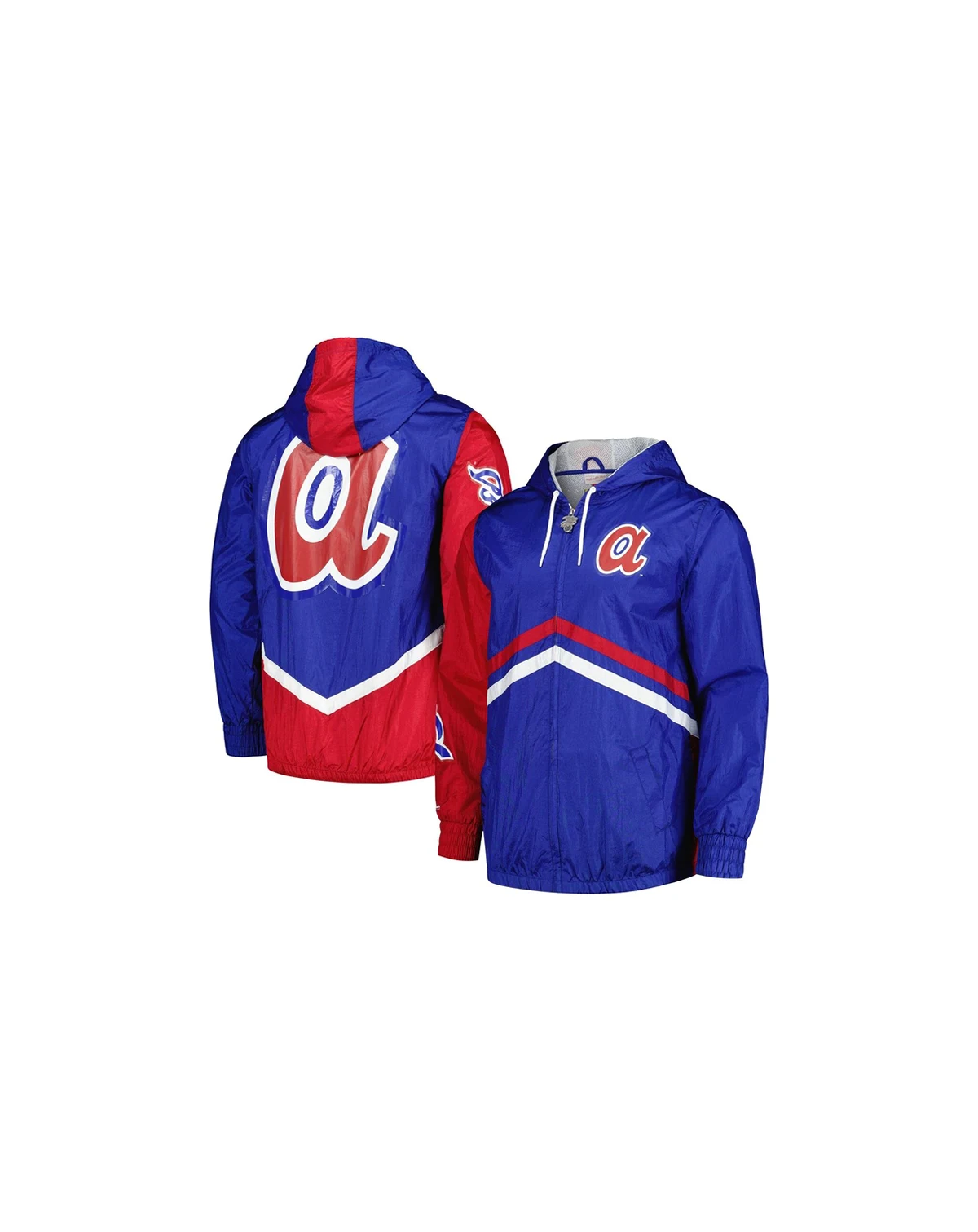 Men's Royal Atlanta Braves Undeniable Full-Zip Hoodie Windbreaker Jacket