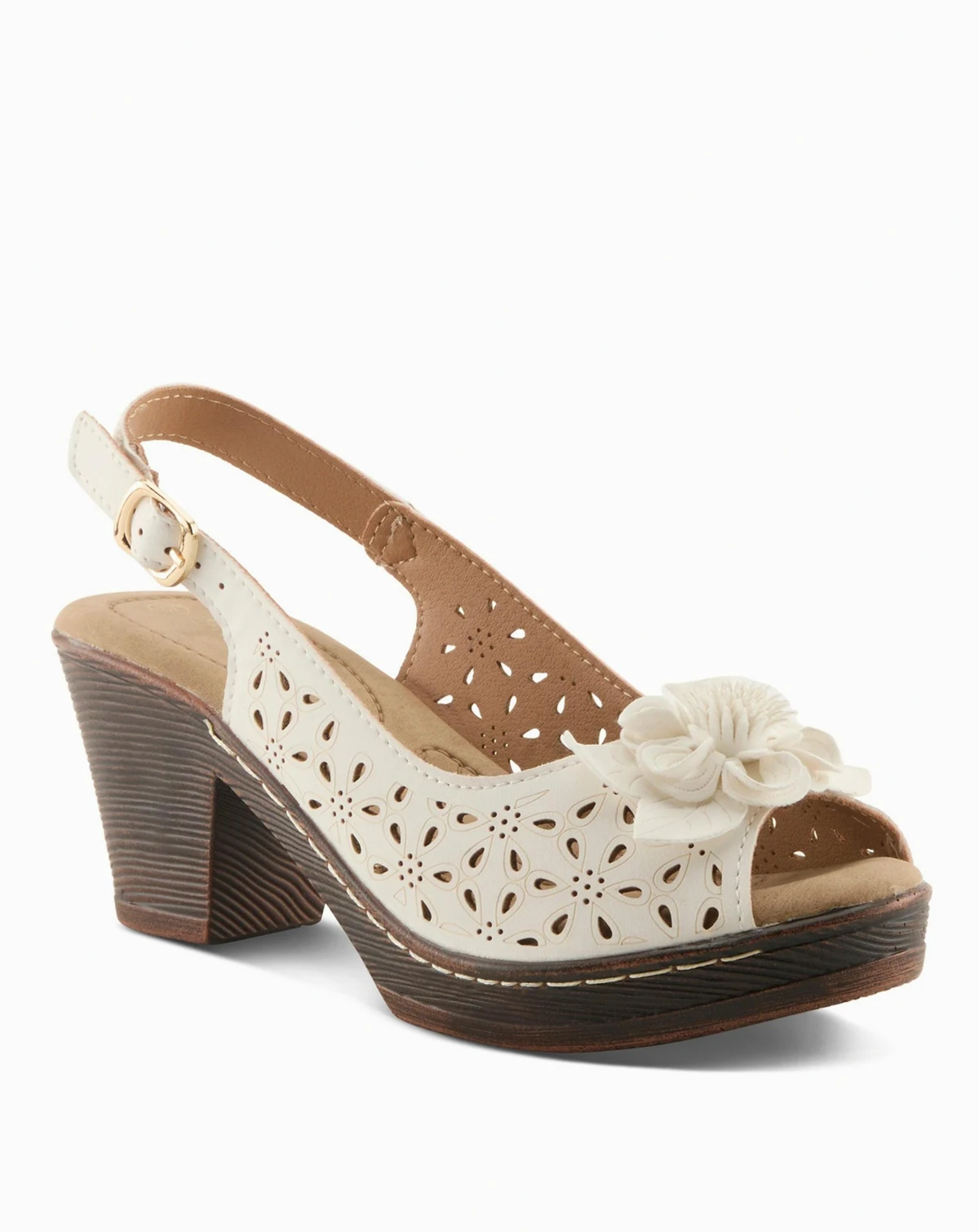 Women's DORIDAY Floral Slingback Peep-Toe Sandals