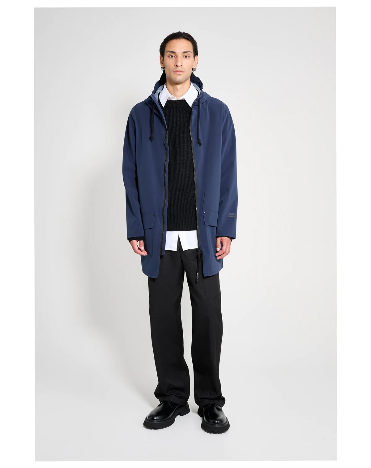 Men's Classic and Unisex Stockholm Patch Raincoat
