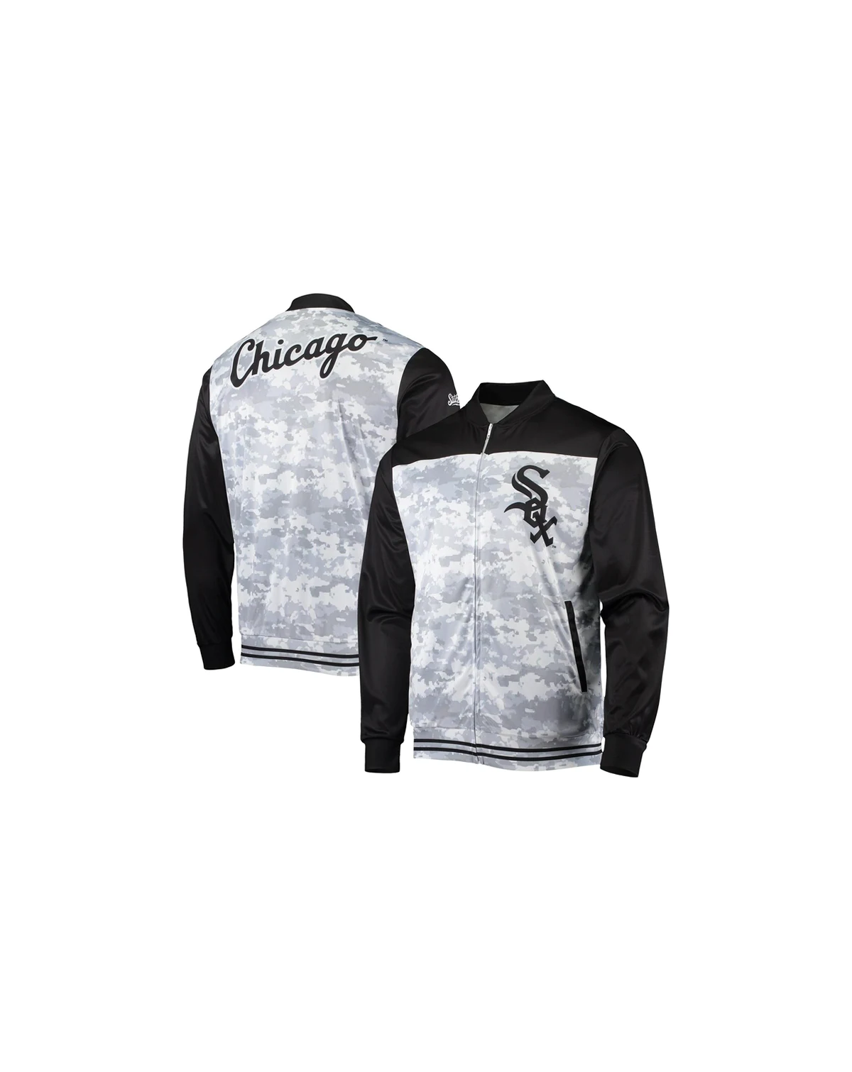 Men's Black Chicago White Sox Camo Full-Zip Jacket
