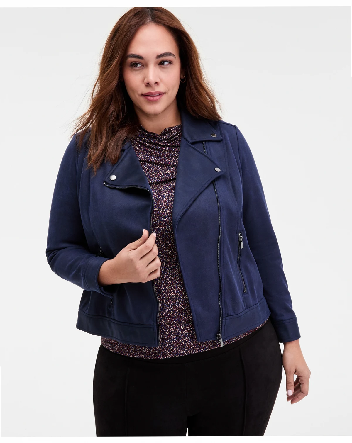 Women's Notch Collar Moto Jacket