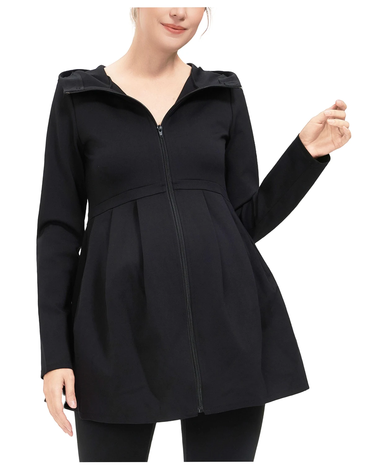 Maternity Sophia Fit & Flare Hooded Jacket