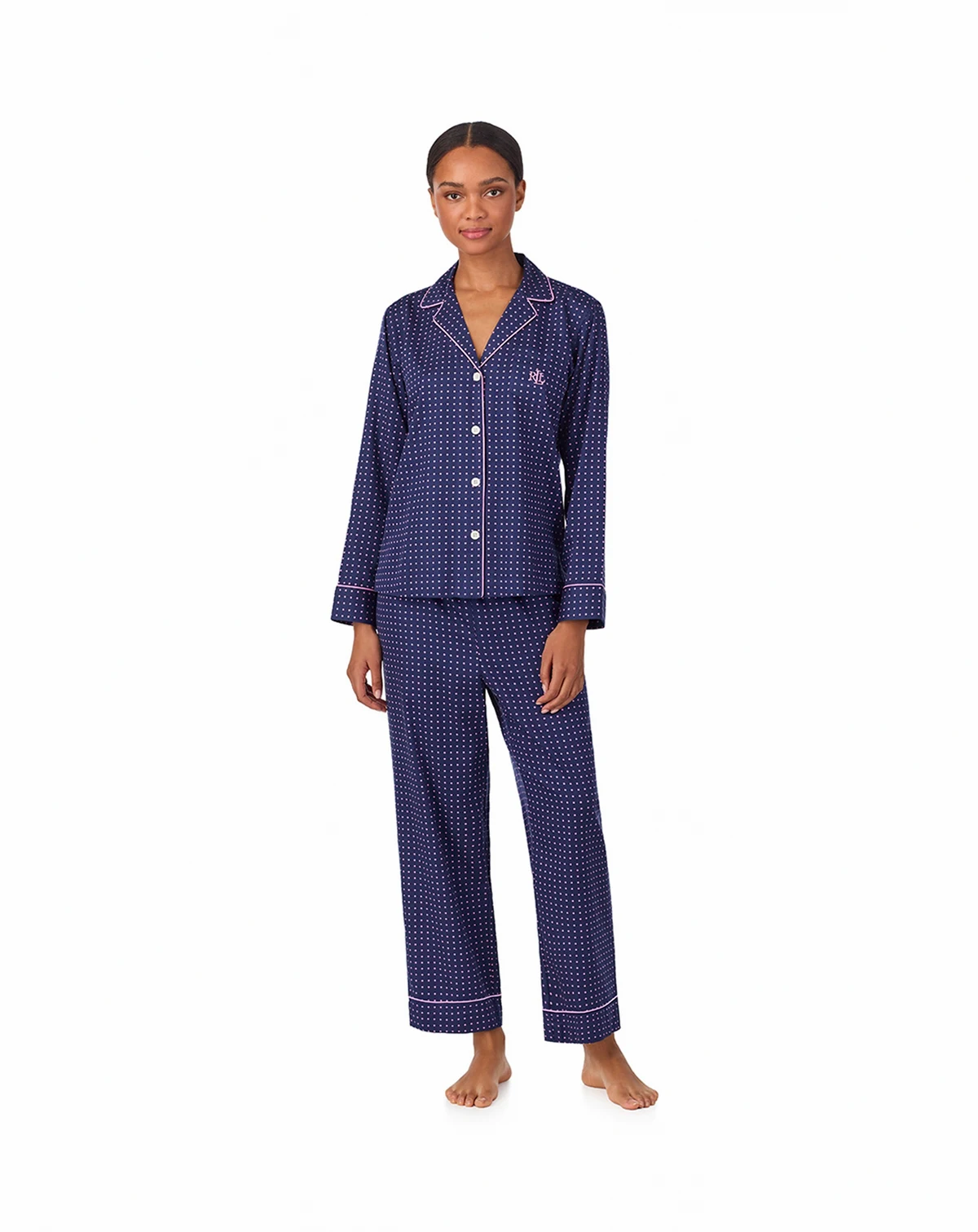 Women's Long-Sleeve Top and Pajama Pants, 2-Piece Set
