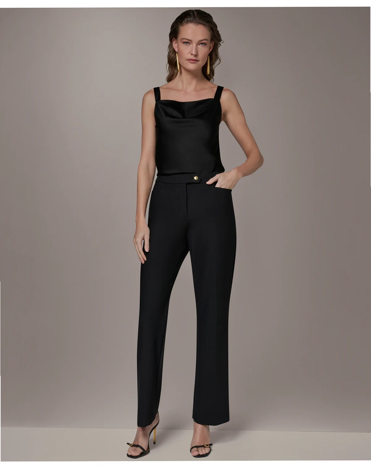 Petite Mid-Rise Boot Leg Pants