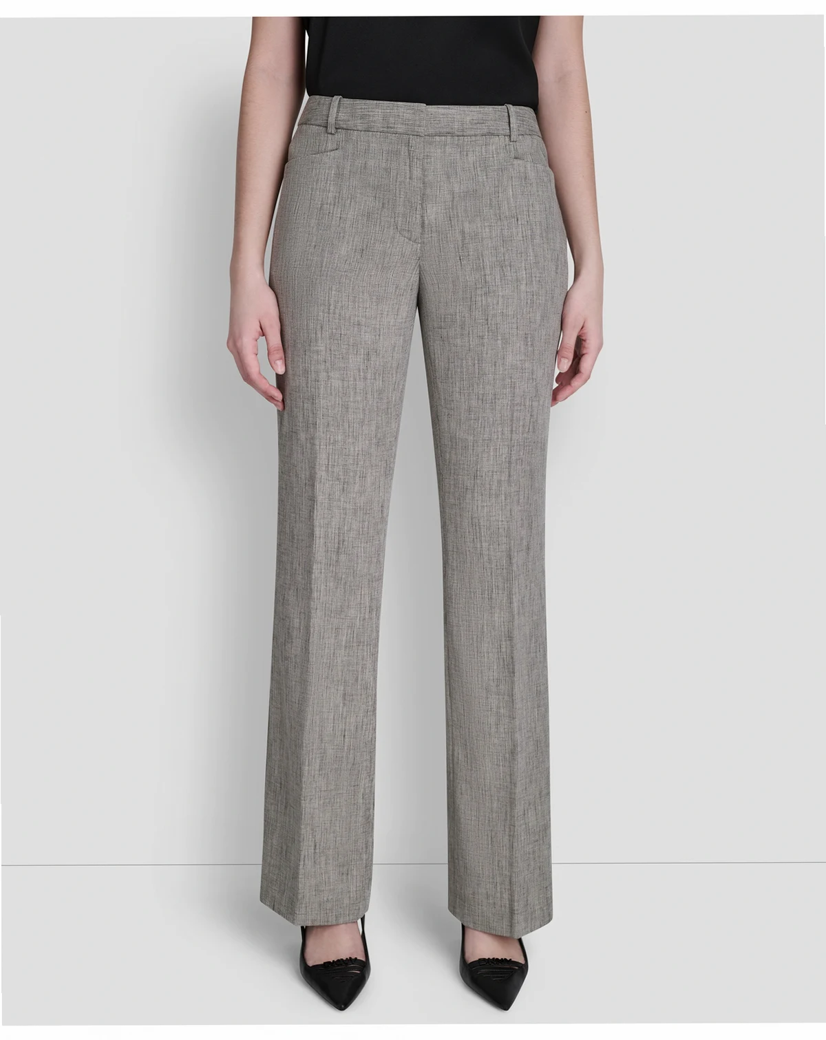 Petite Crosshatch Modern Fit Pants