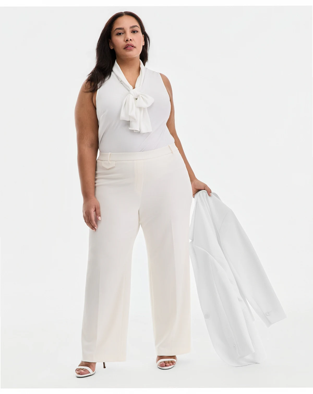 Plus Size Pull-On Flap-Pocket Pants