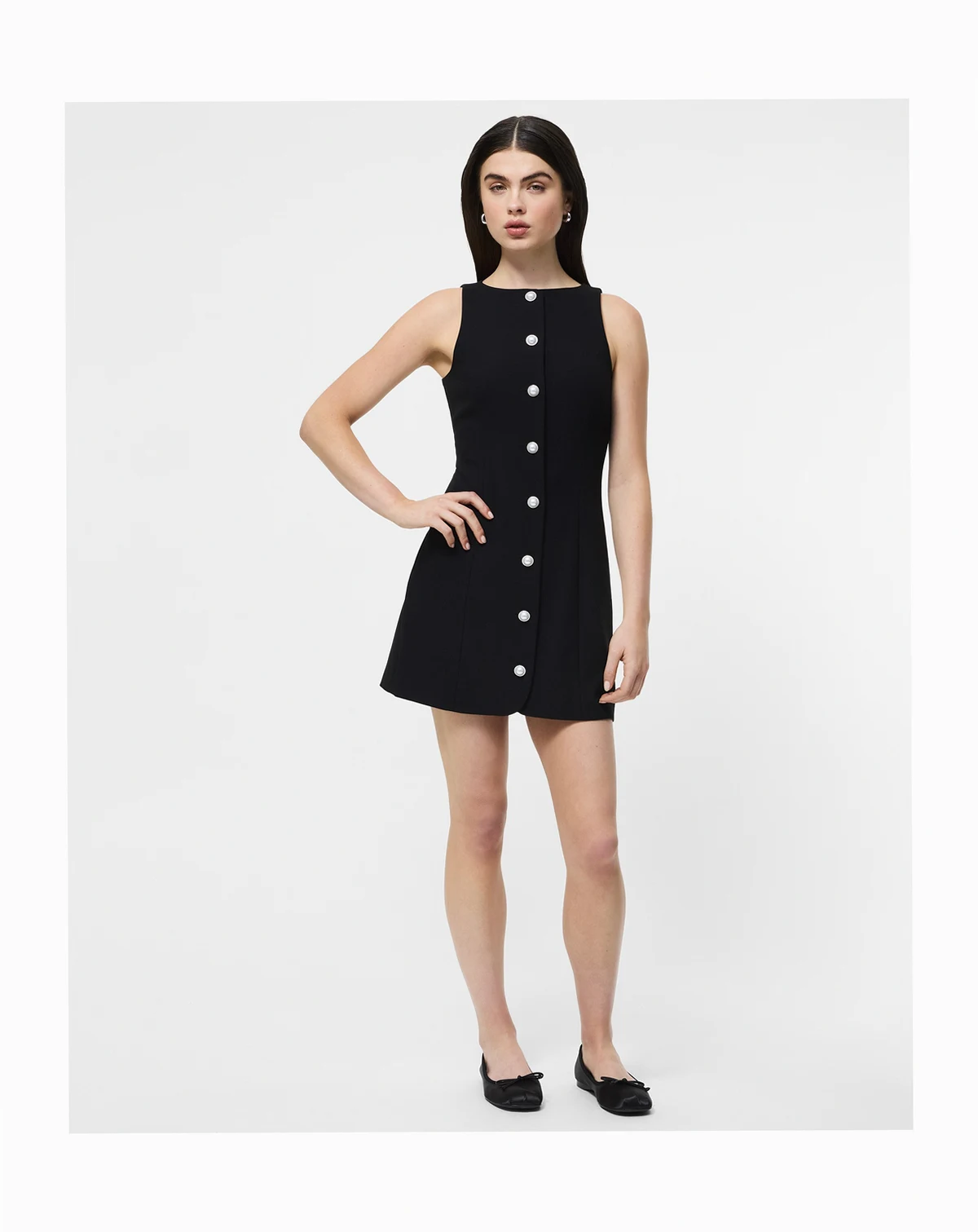 Women's Azra Twill Button Down Mini Dress