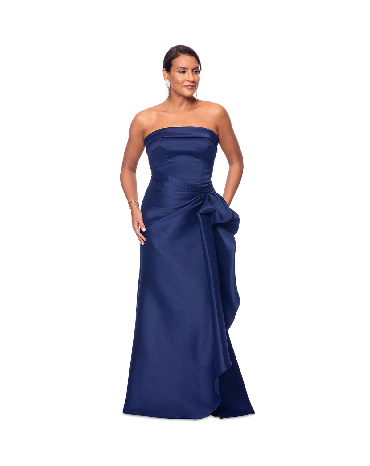 Women's Gathered Strapless Gown