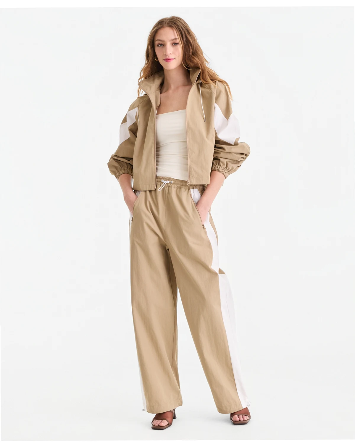 Women's Nylon Track Pants, Macy's Exclusive