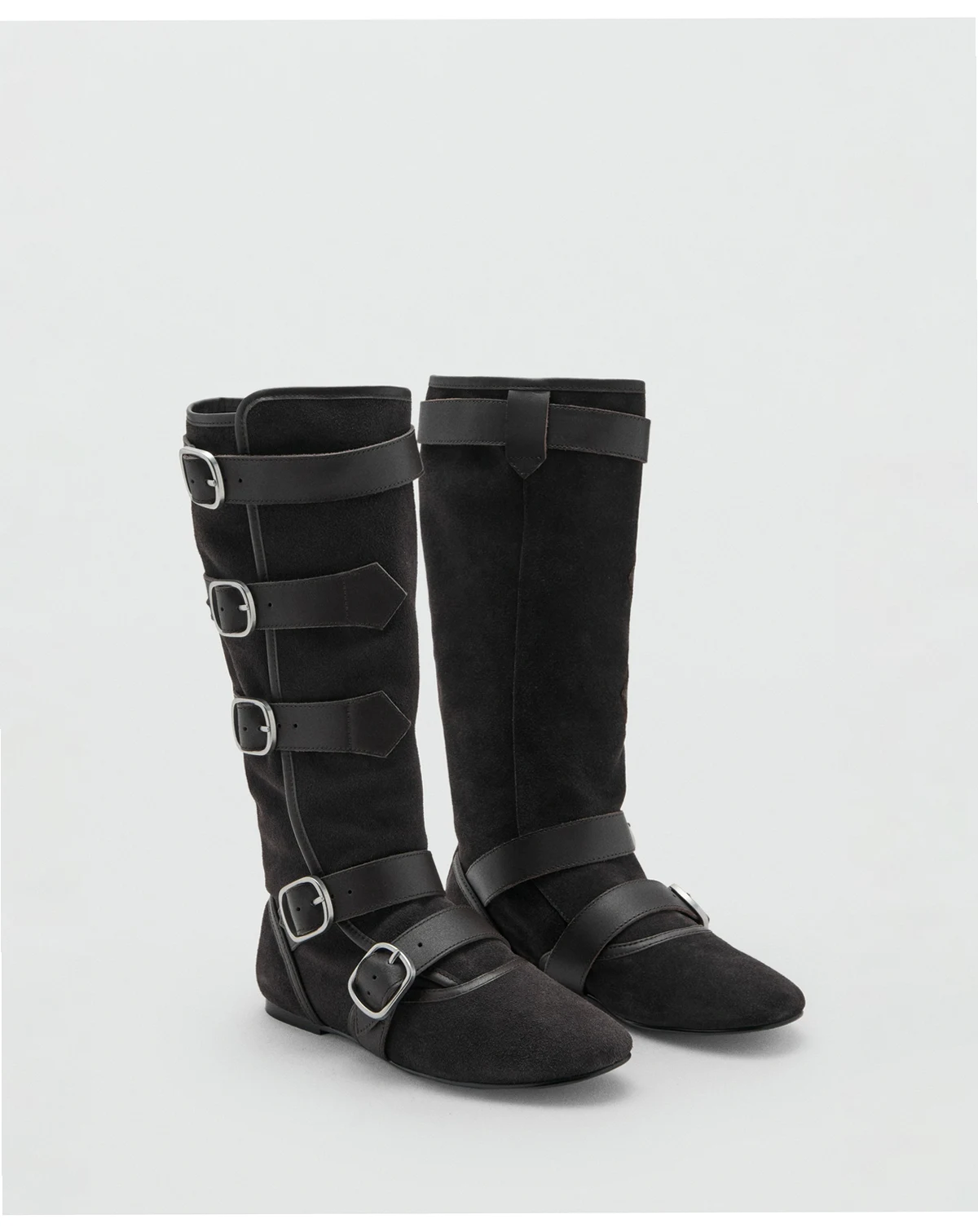 Women's Buckle Suede Boots