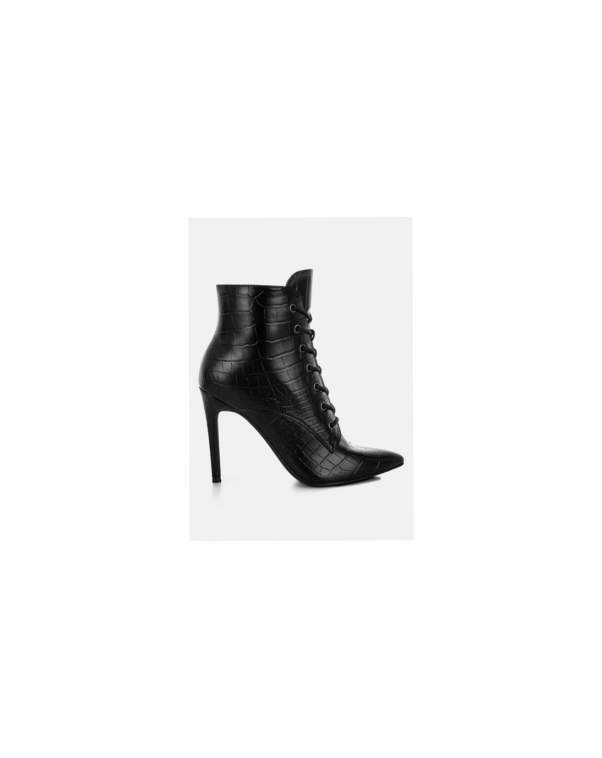 Womens Mesta Croco Textured Stiletto Boots