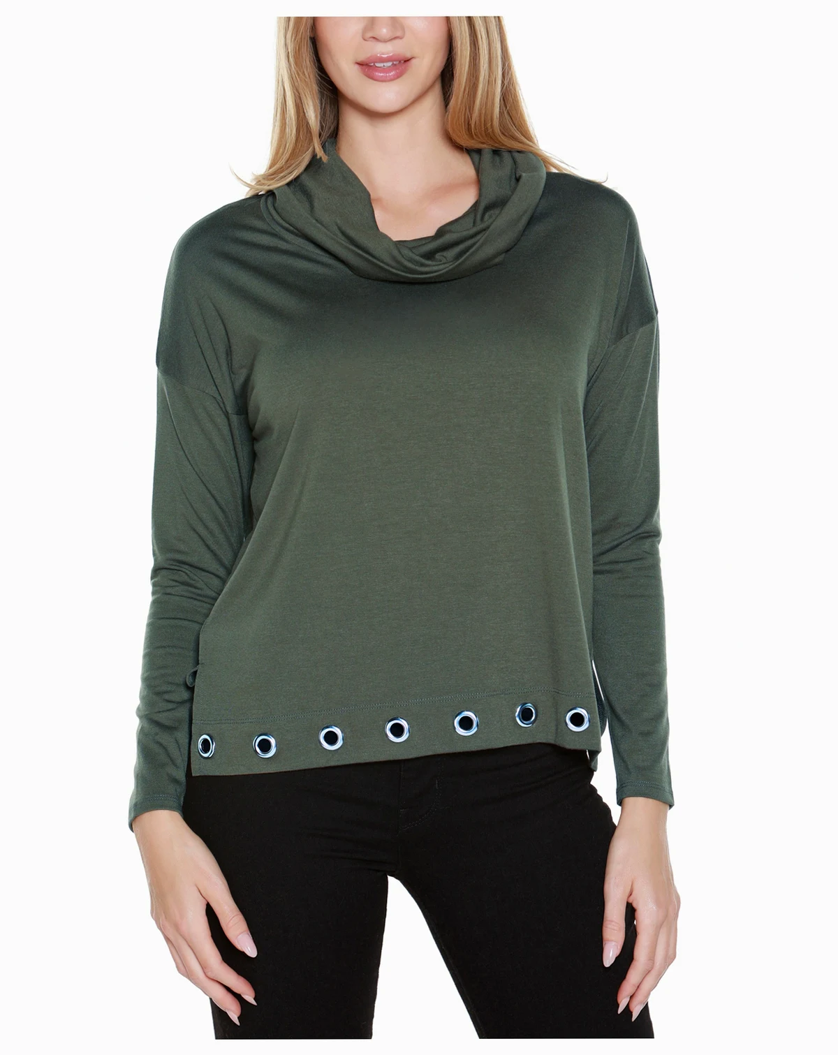 Women's Hacci Cowl Neck Knit Top