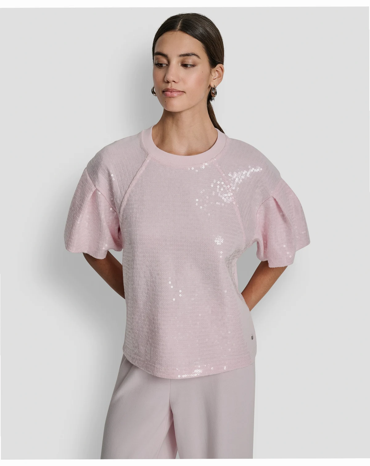 Women's Sequin Crew Neck Sweatshirt