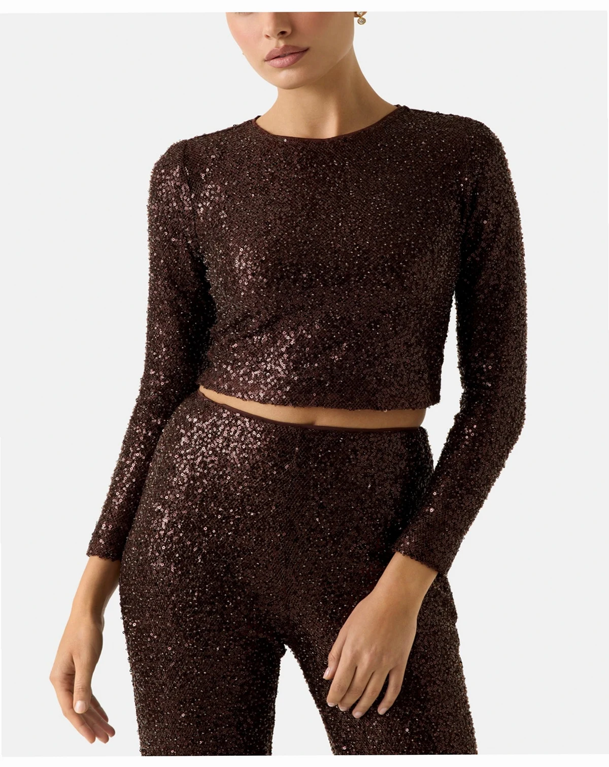 Women's Long-Sleeve Jessie Sequin Top