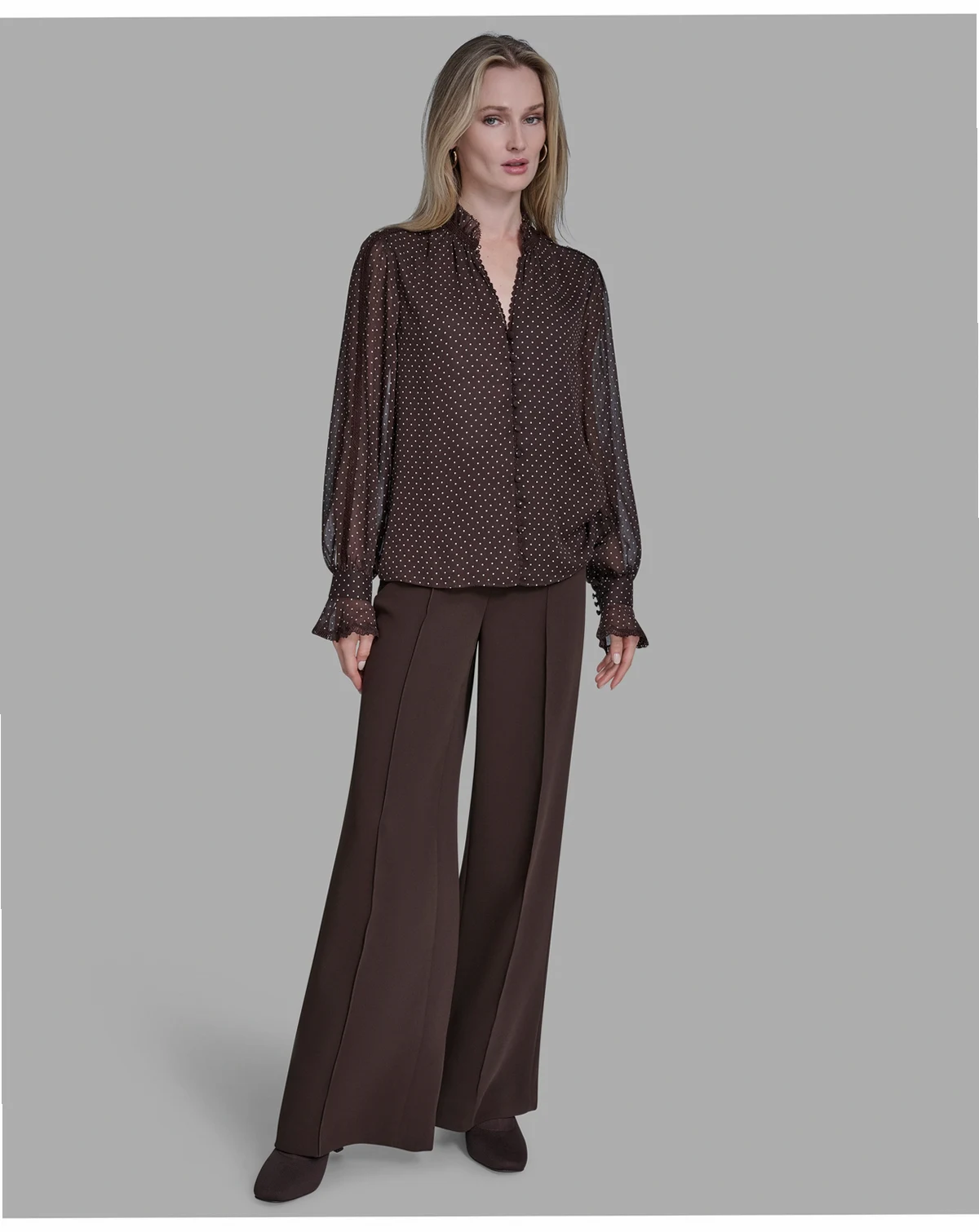 Women's V-Neck Embroidered Top