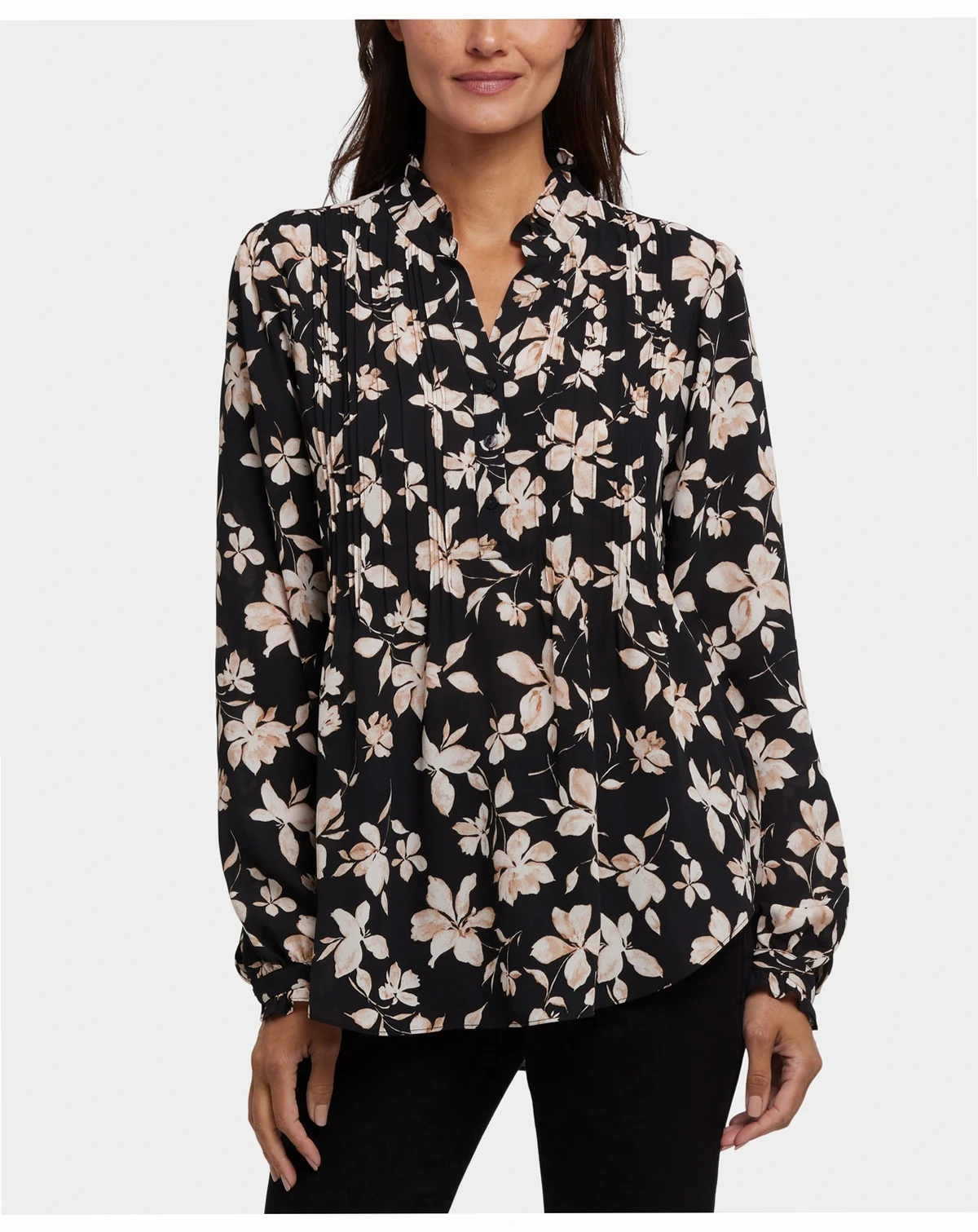 Women's Pleated Front Tunic Top