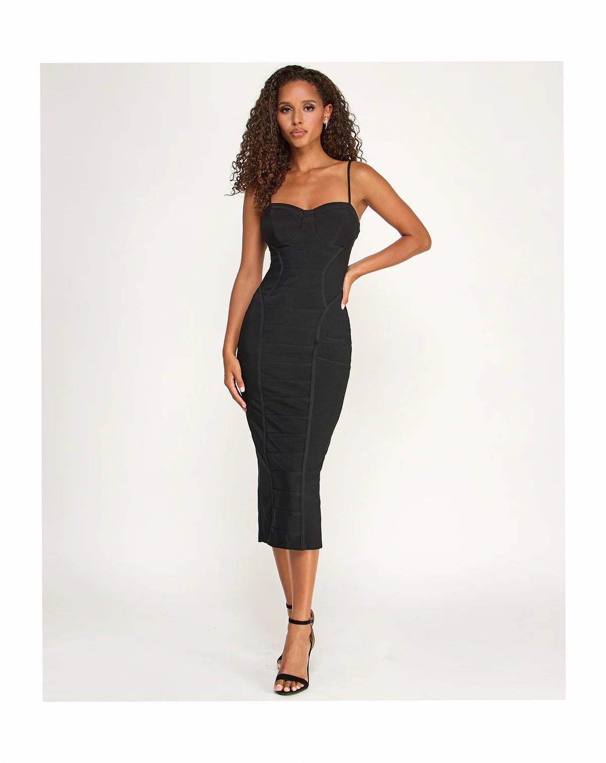 Juniors' Corset Bodycon Sweetheart Neck Midi Dress