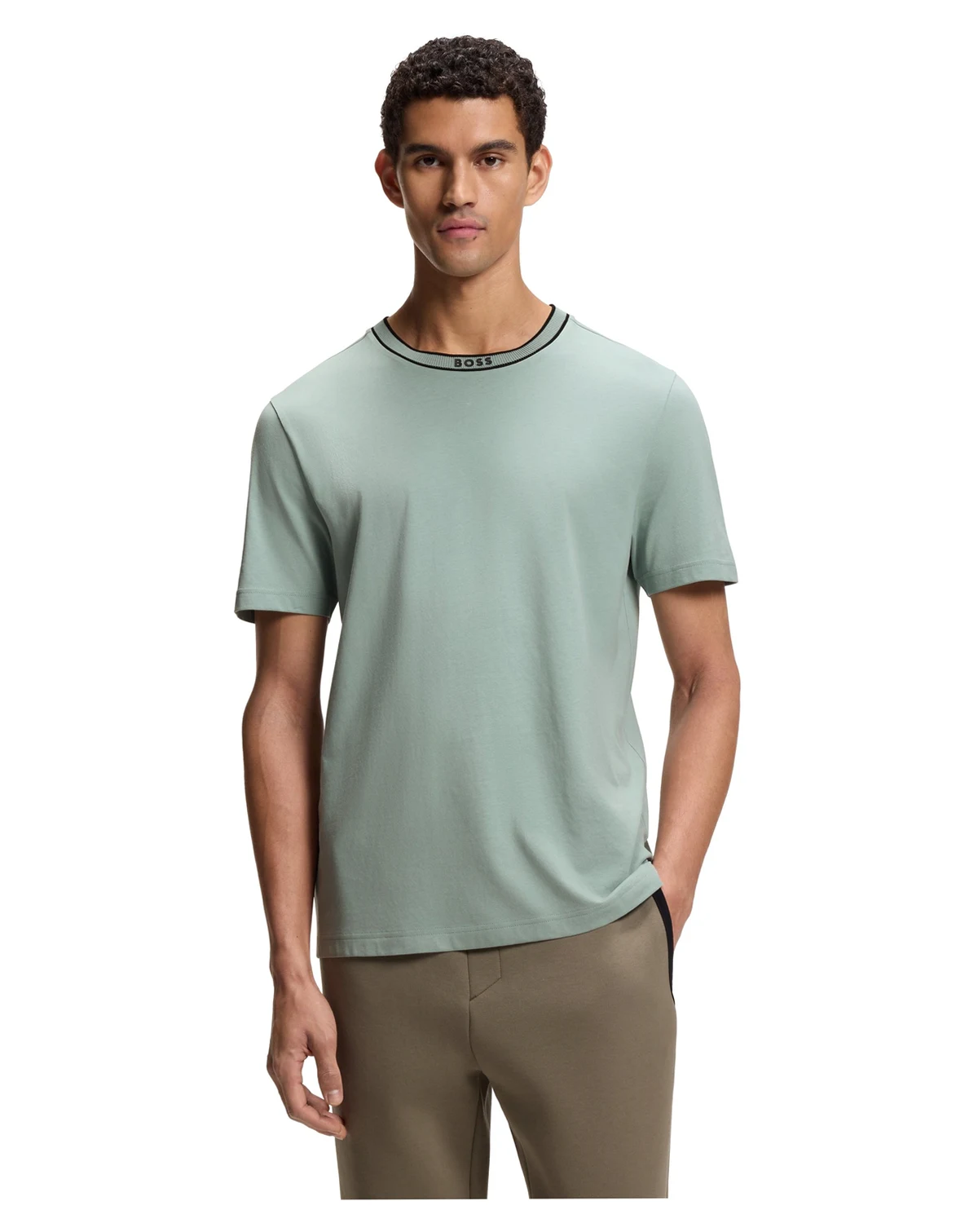 Men's Cotton Logo Crew Neck T-Shirt