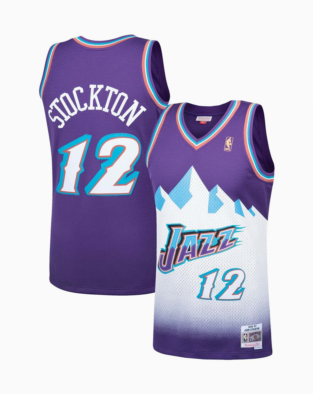 Men's John Stockton Purple Utah Jazz 1996-97 Hardwood Classics Swingman Player Jersey