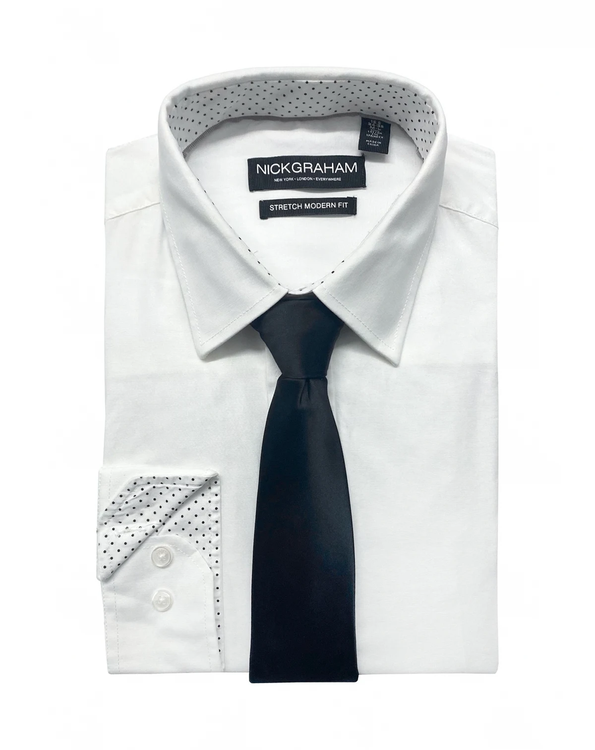 Men's Modern-Fit Stretch Dress Shirt & Tonal Plaid Tie Set