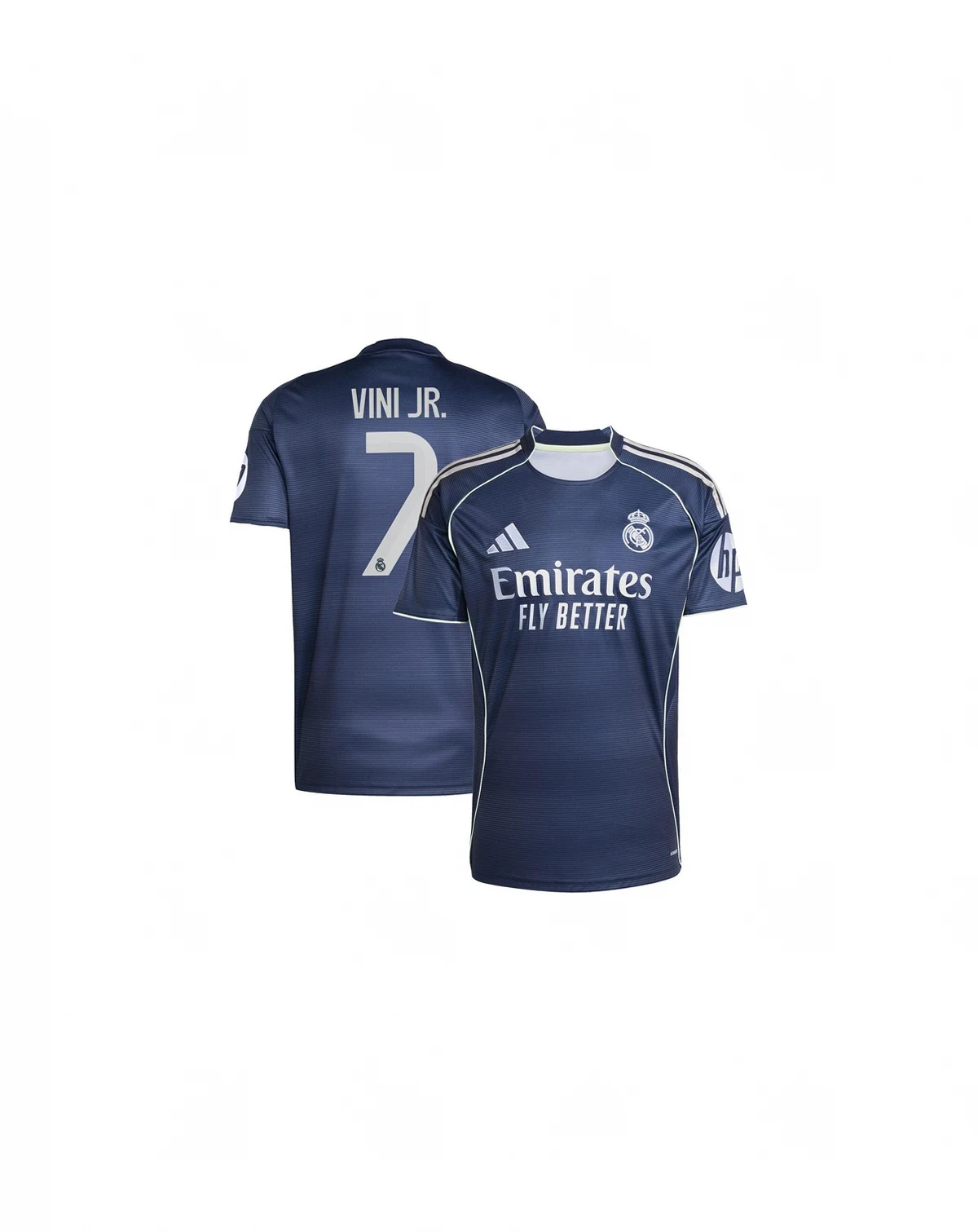 Men's Vini Jr. Blue Real Madrid 2025/26 Away Replica Player Jersey