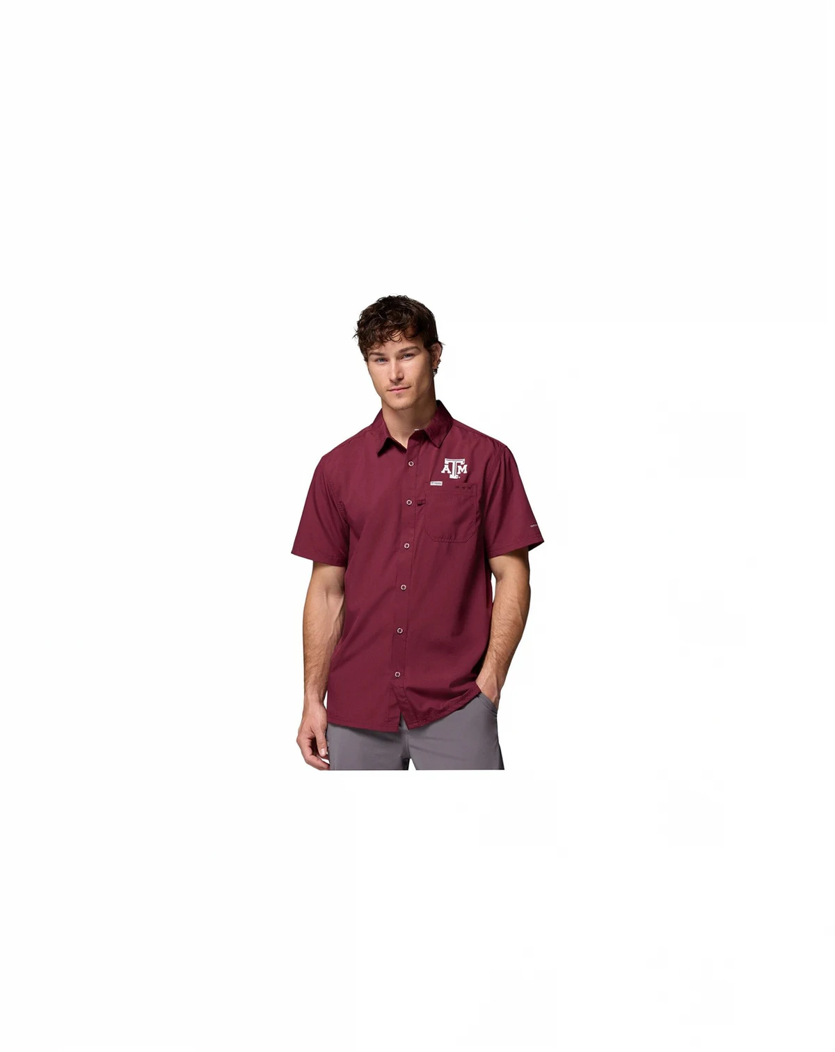 Men's Maroon Texas A M Aggies Slack Tide Camp Button-Up Shirt