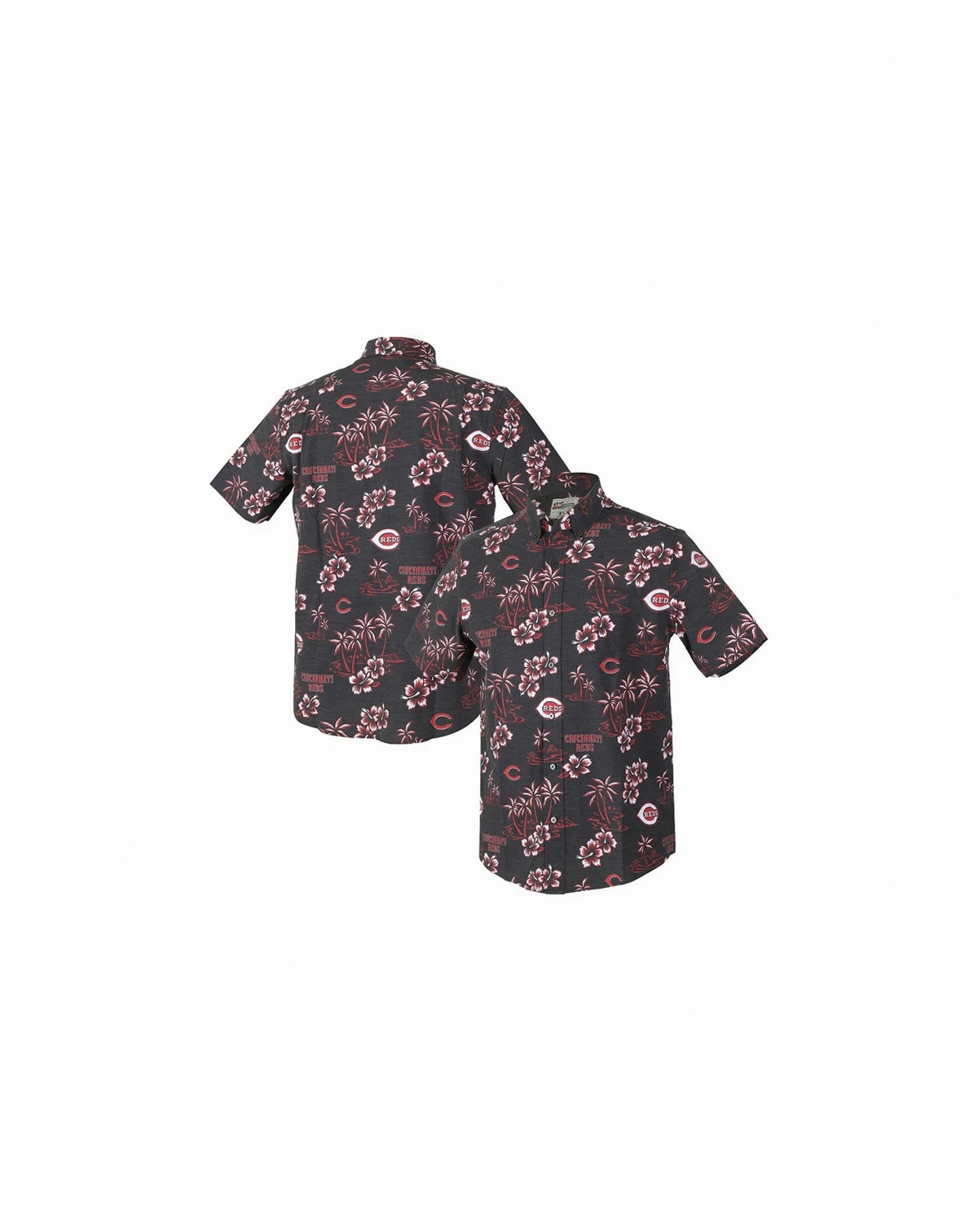 Men's Black Cincinnati Reds Kekai Performance Button-Up Shirt