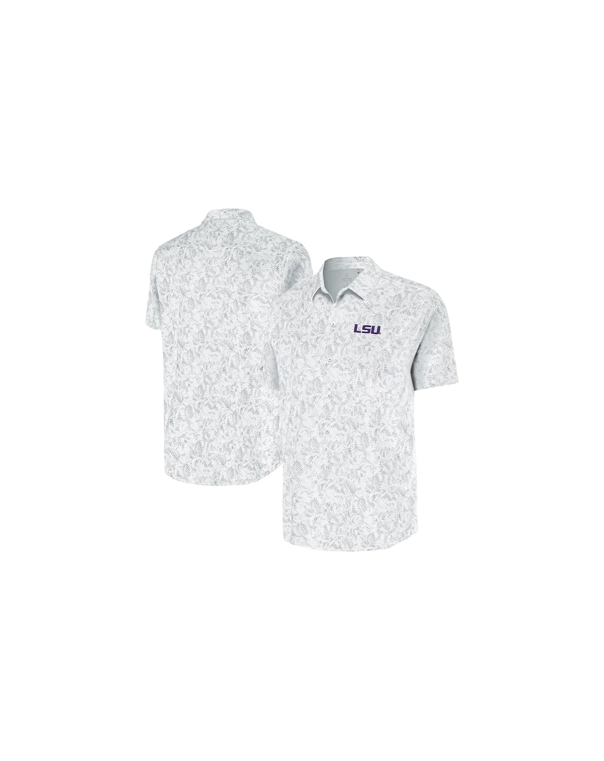 Men's White LSU Tigers Lush Button-Up Shirt