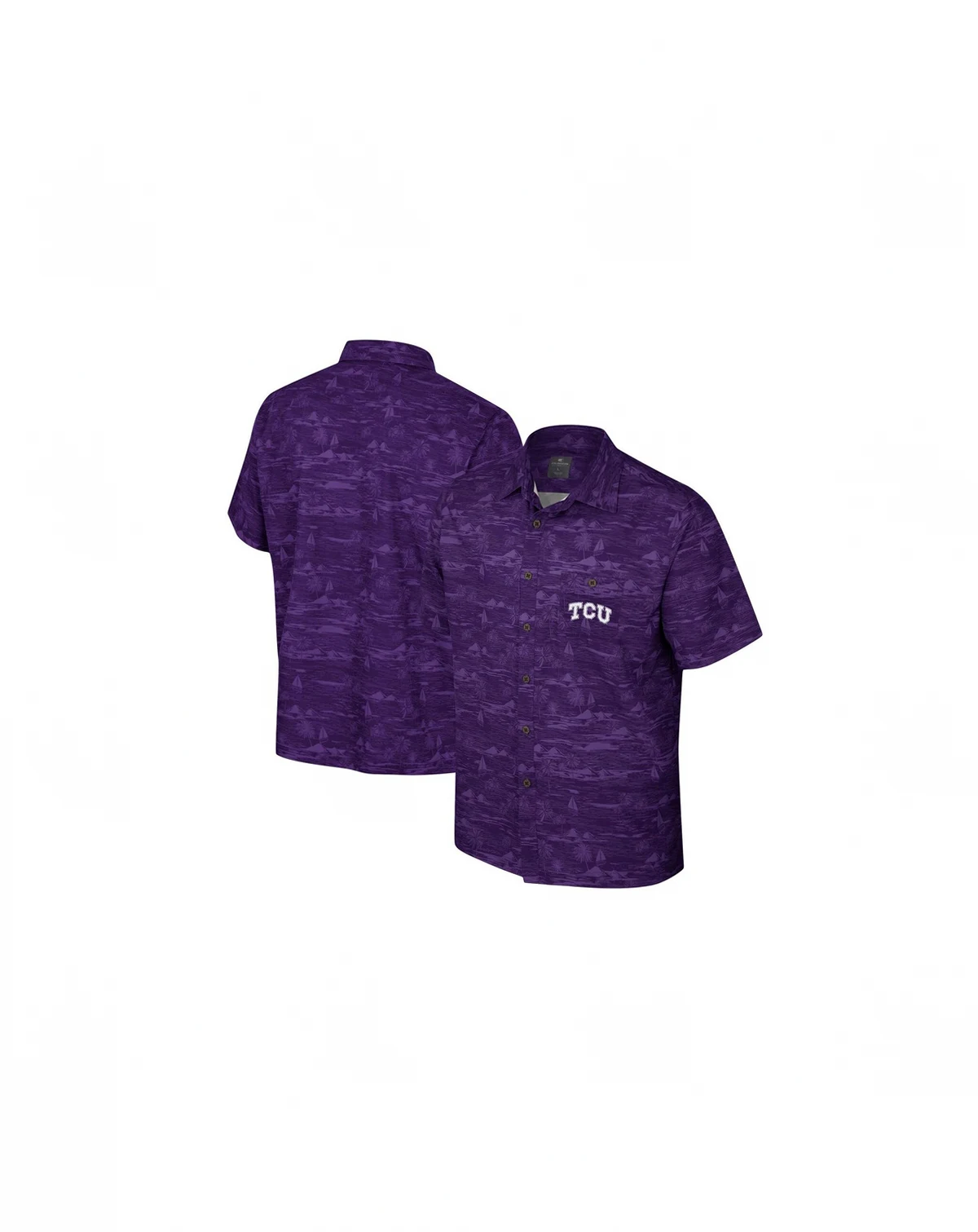 Men's Purple TCU Horned Frogs Ozark Button-Up Shirt