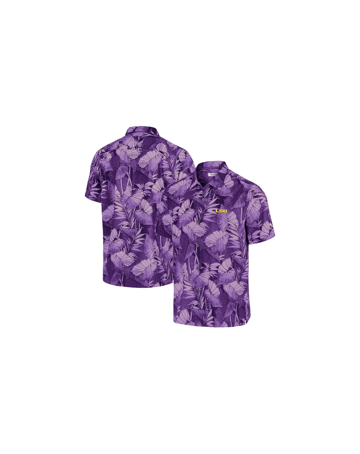 Men's Purple LSU Tigers Coast Nuevo Fronds Button-Up Shirt