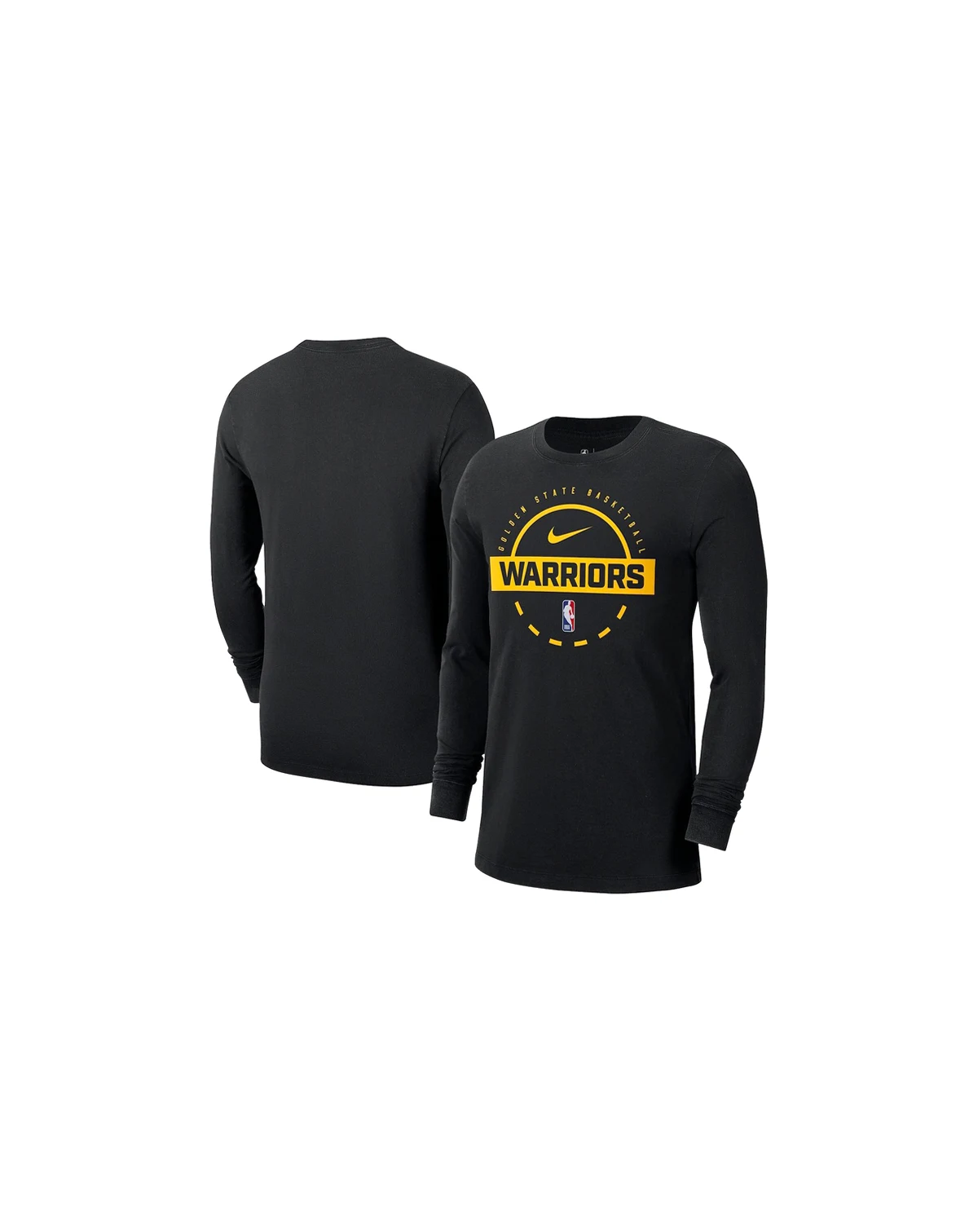 Men's Black Golden State Warriors Authentic Long Sleeve Practice T-Shirt